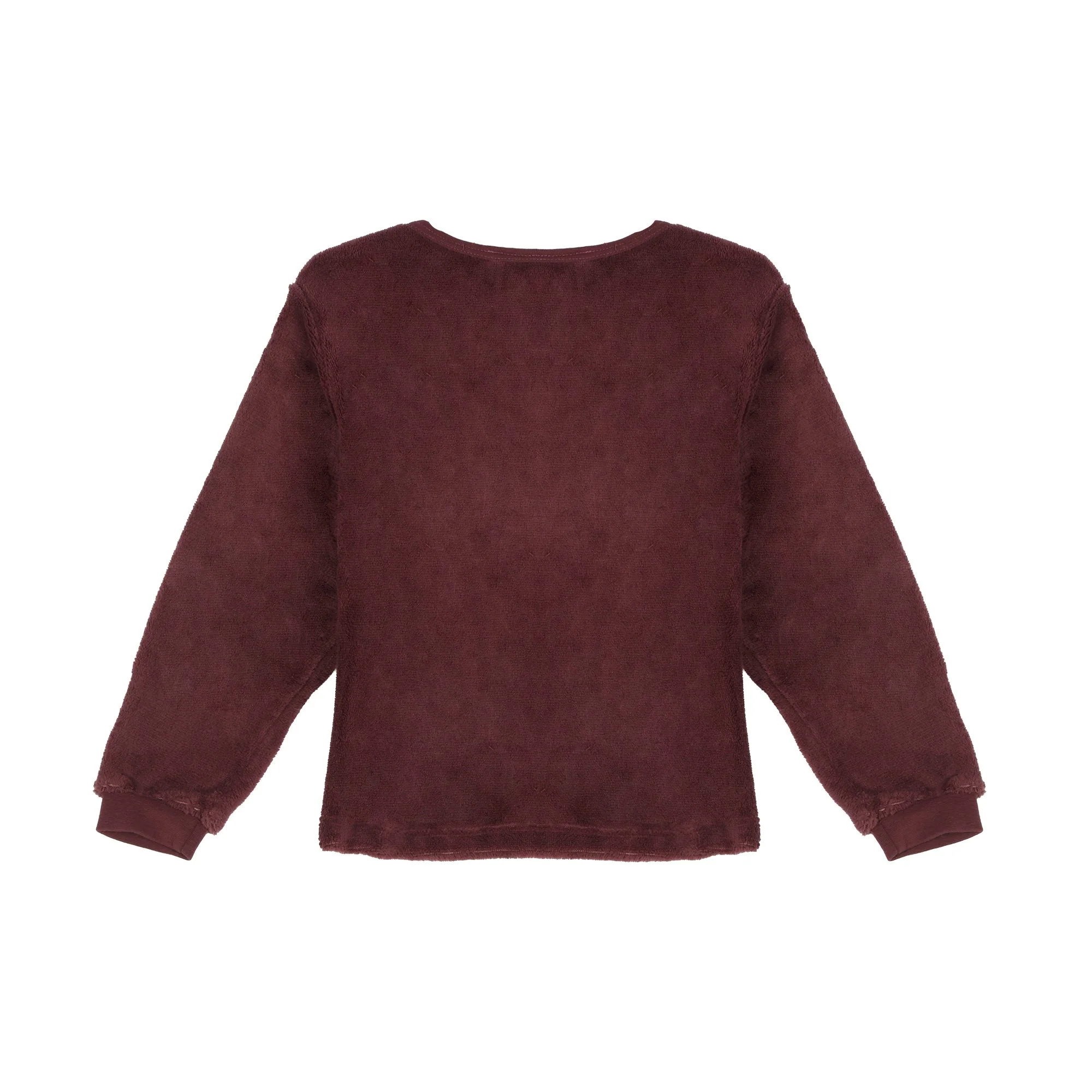 Pyjama coral fleece bas Ă carreaux 4/12 ans - Rouge - Image 3