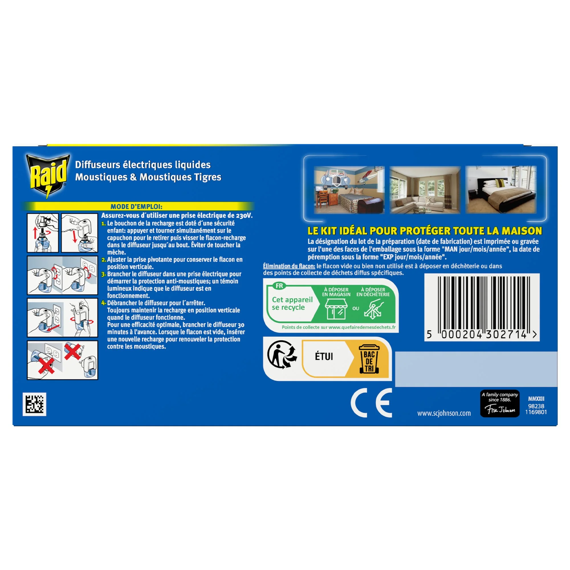 RECHARGE LIQUIDE  REPULSIF MOUSTIQUES 3 RECHARGES 45 NUITS - Image 2