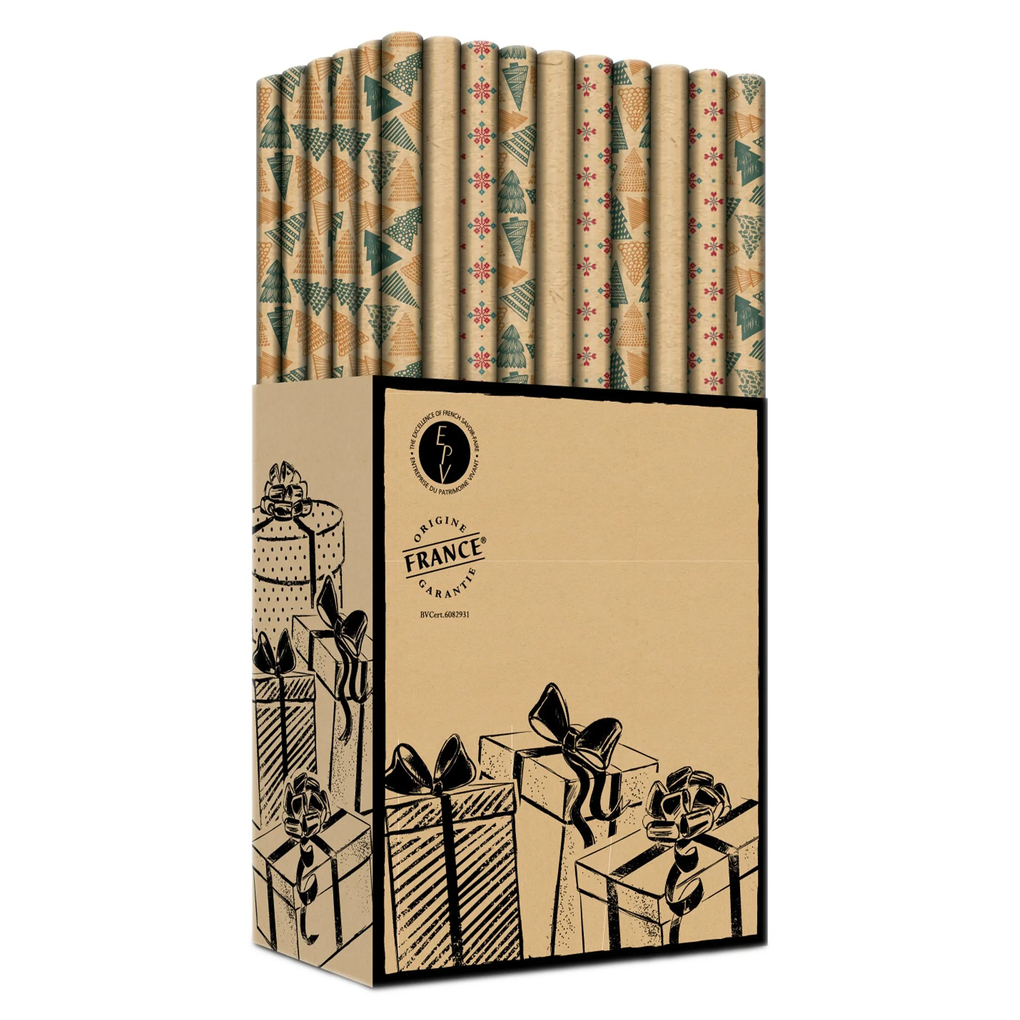 RL PAPIER CADEAU KRAFT NOEL 2M