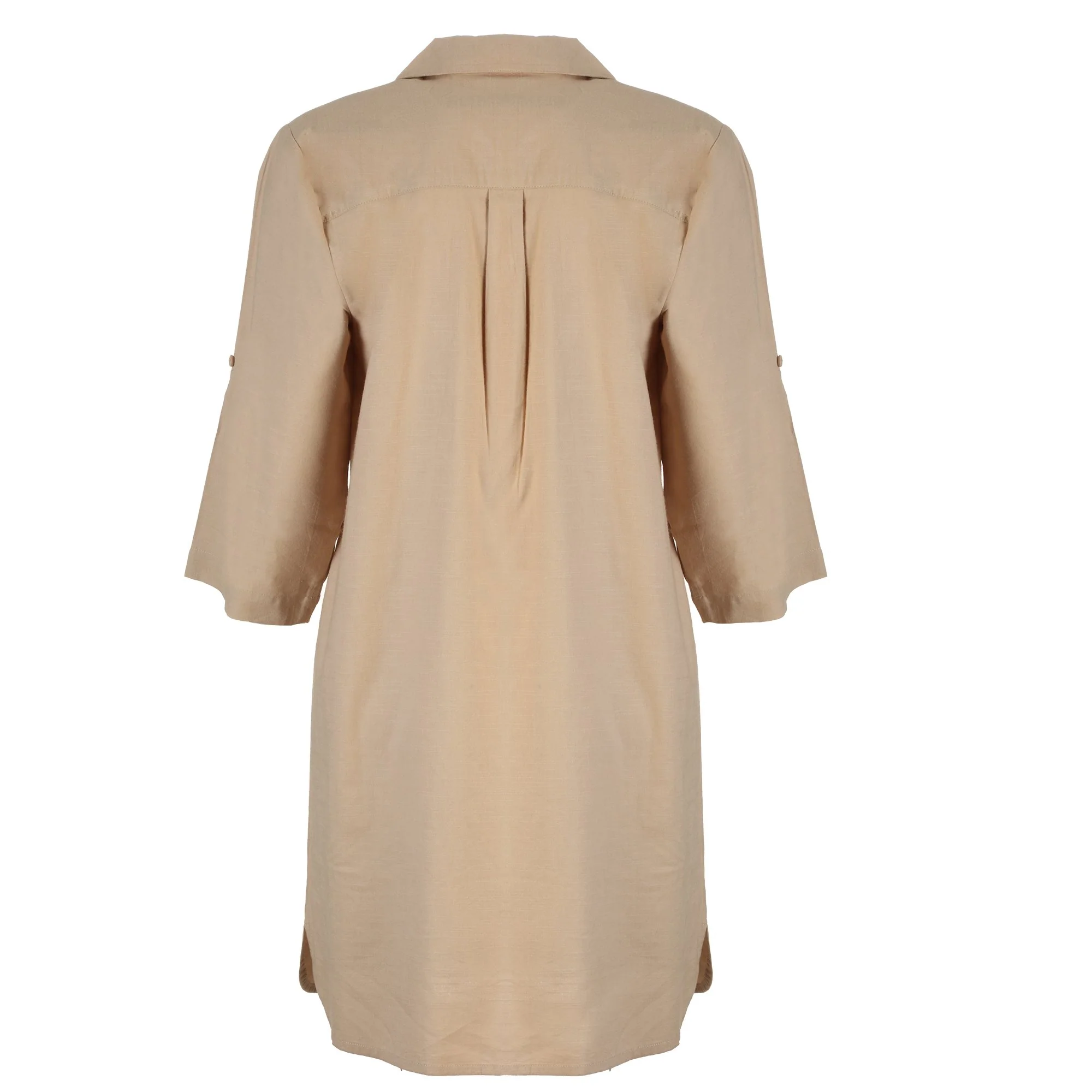 Robe chemise longue  - Beige - Image 2