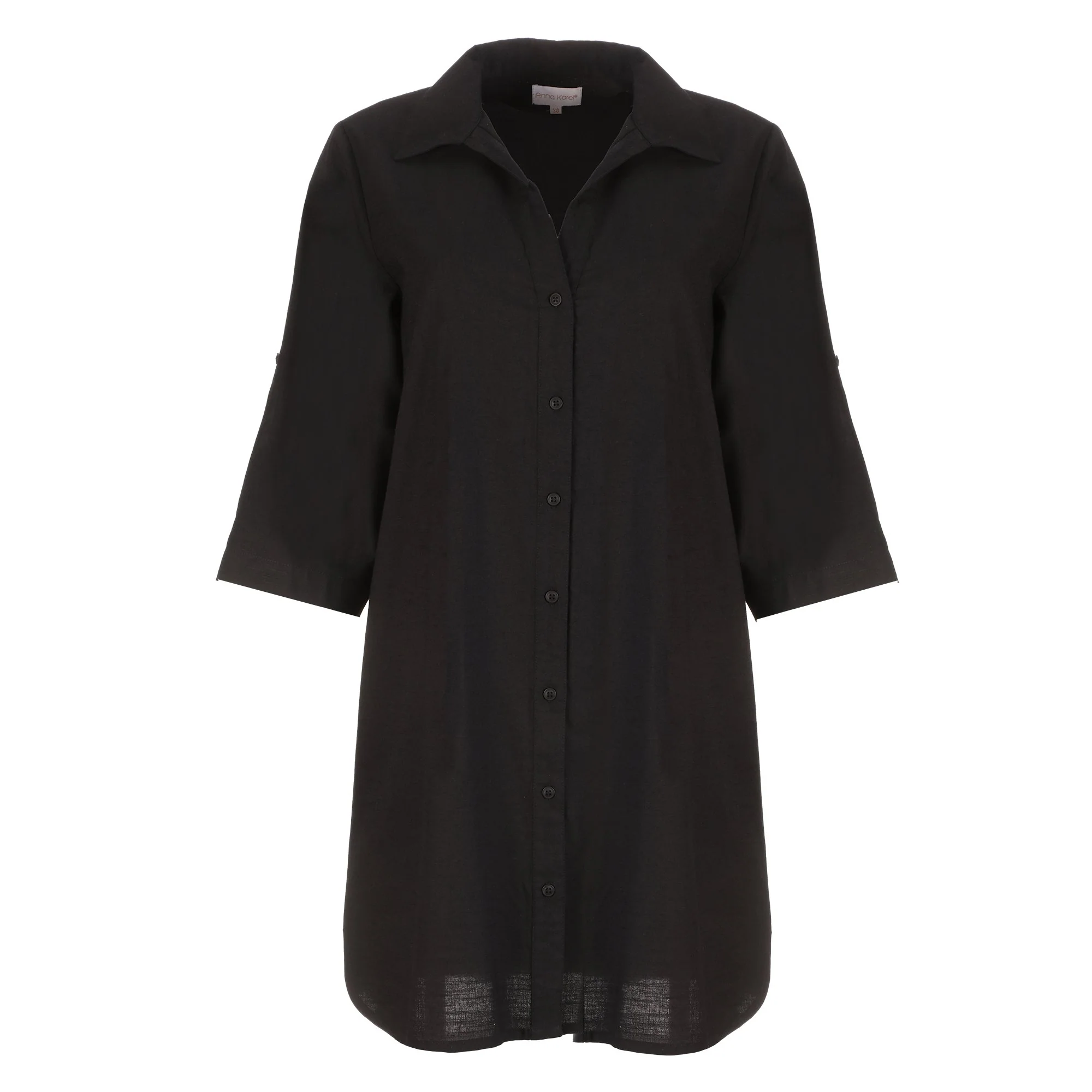 Robe chemise longue  - Noir