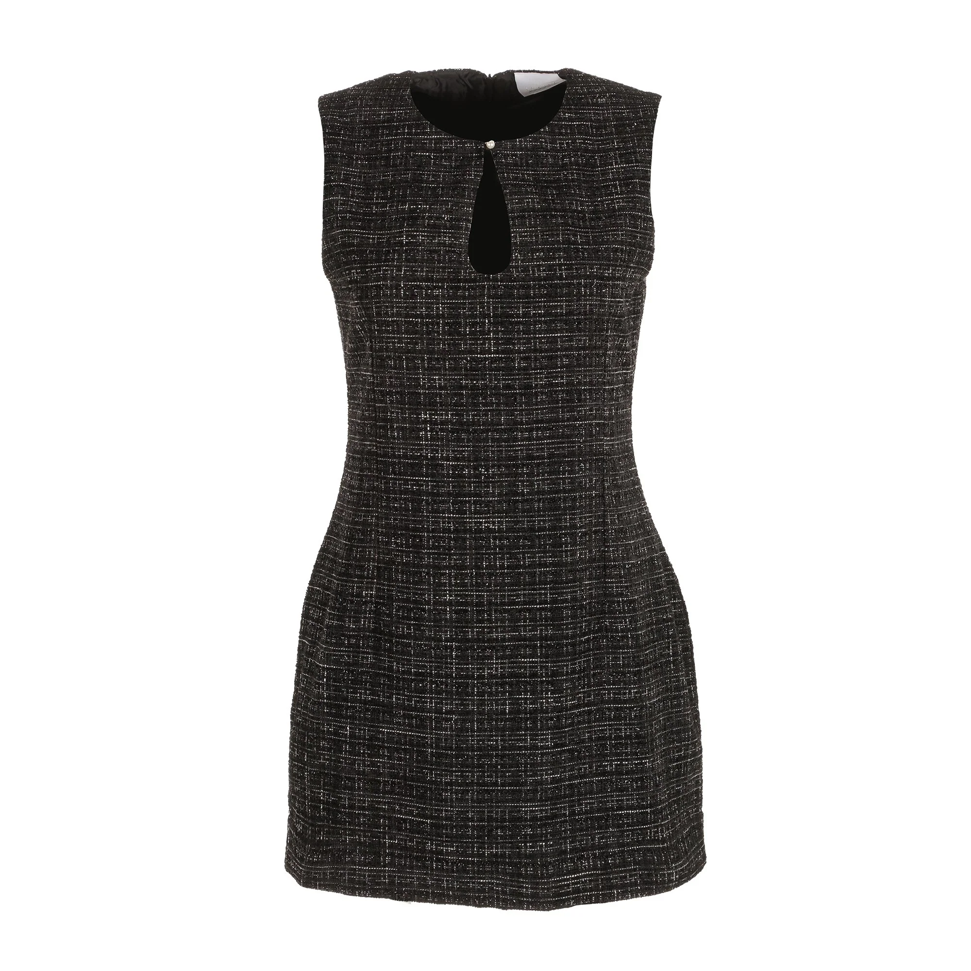 Robe courte tweed  - Noir - Image 2