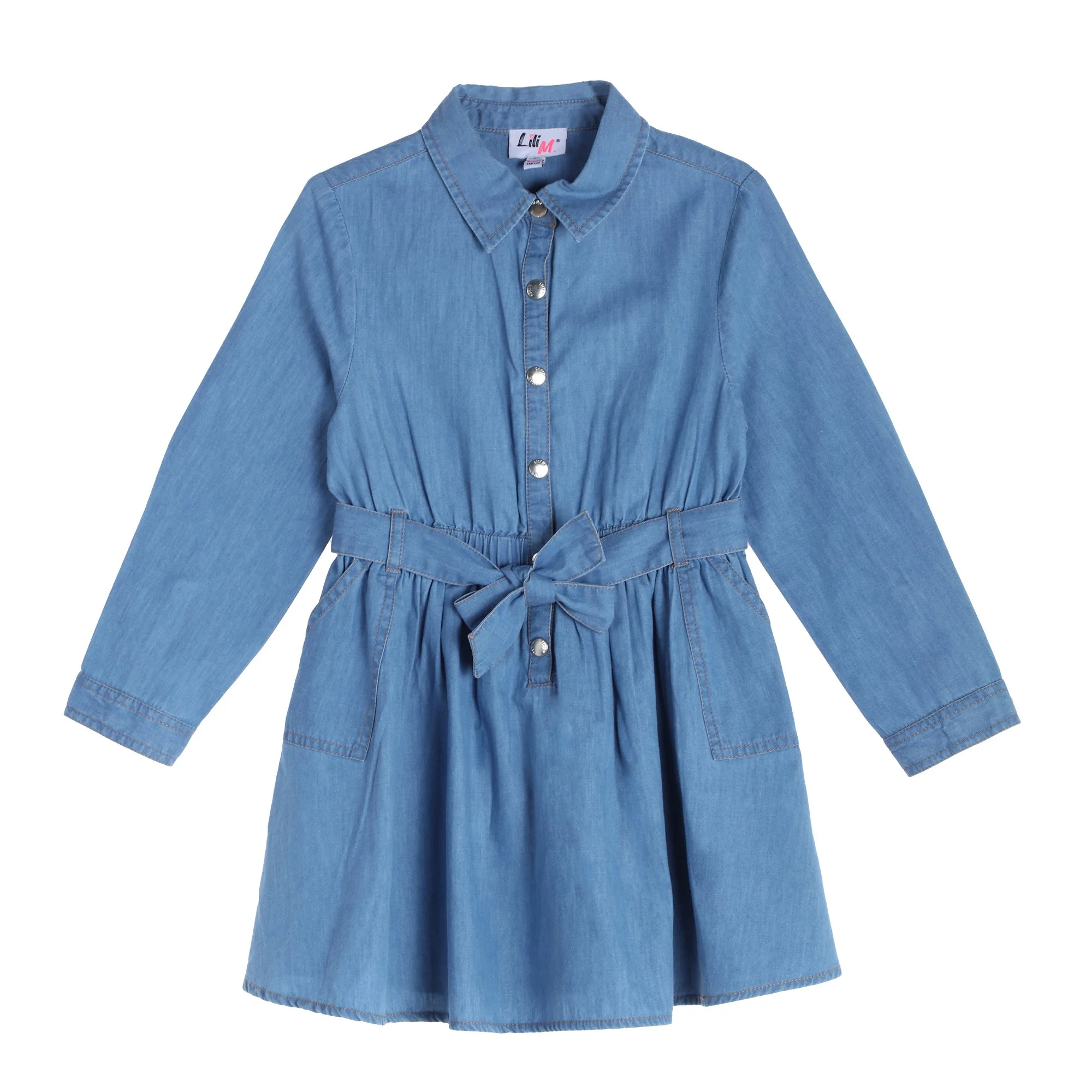 Robe en jeans avec ceinture