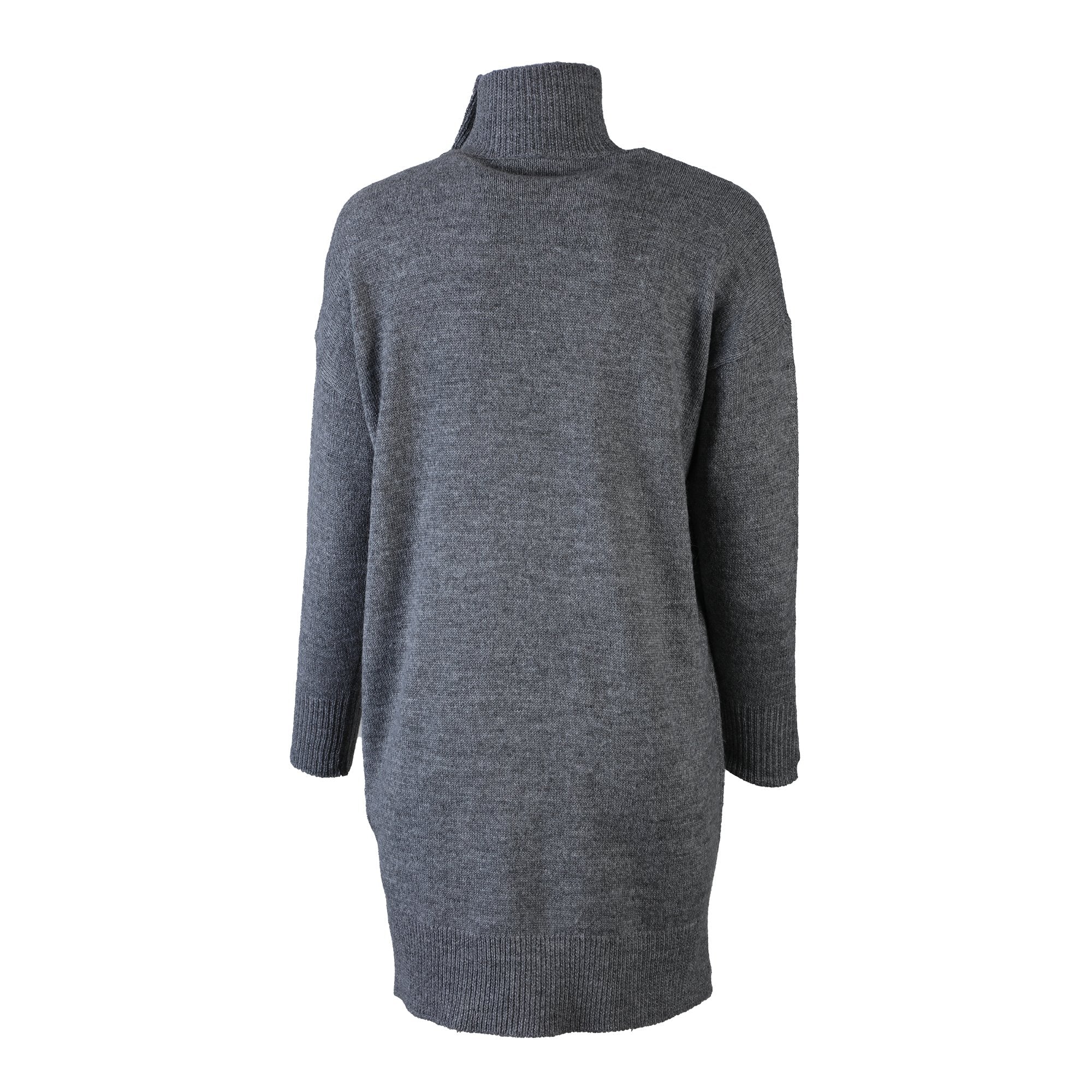 Robe en maille col montant à boutons - Imprimé - Image 4