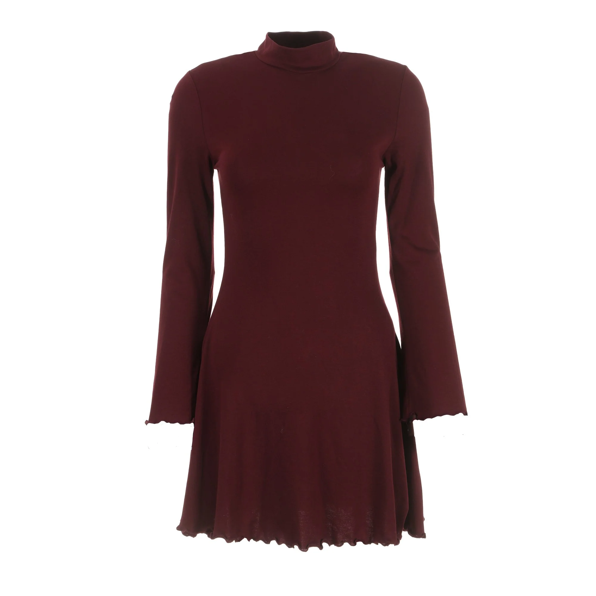 Robe patineuse en maille  - Rouge