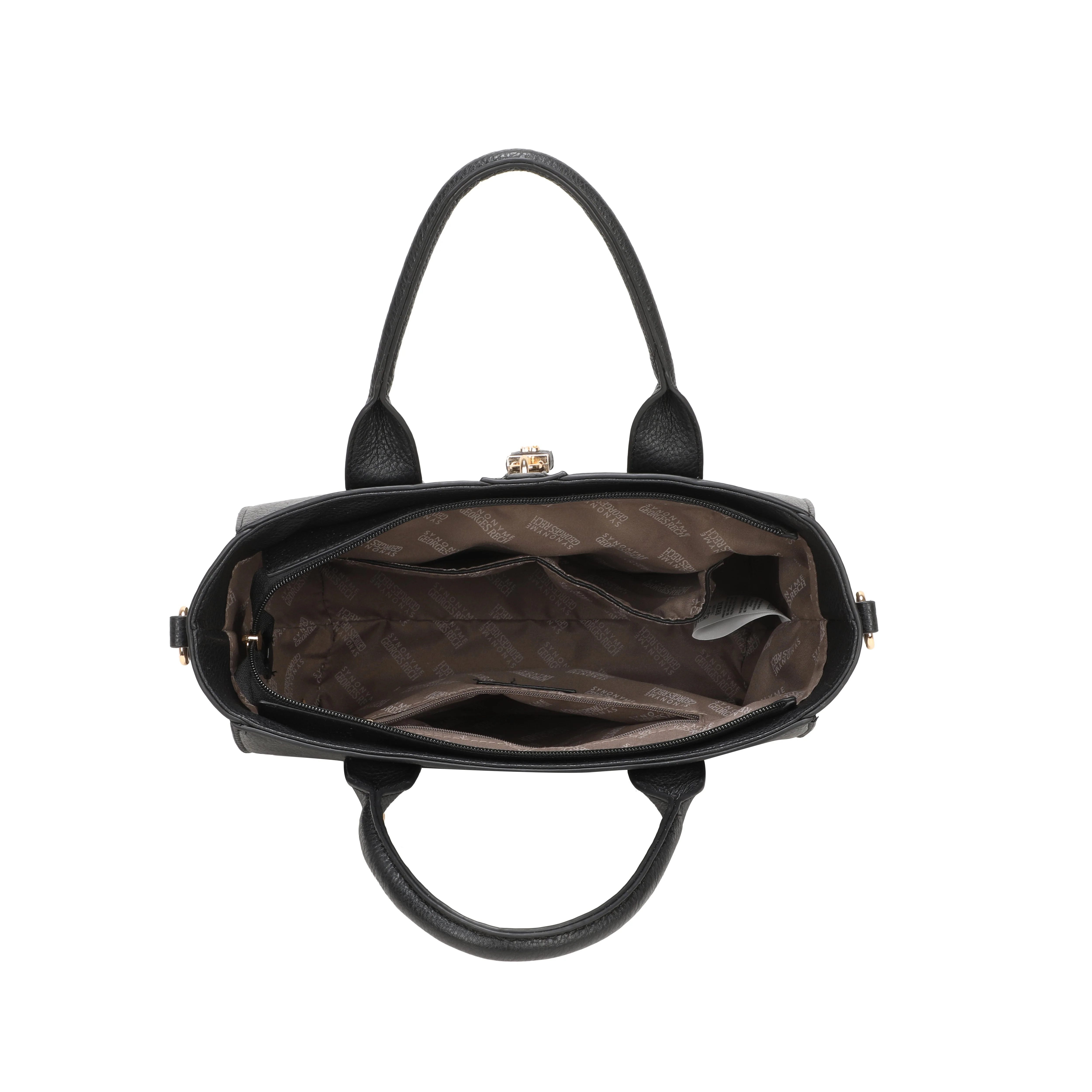 Sac à main avec bandoulière - Noir - Image 4
