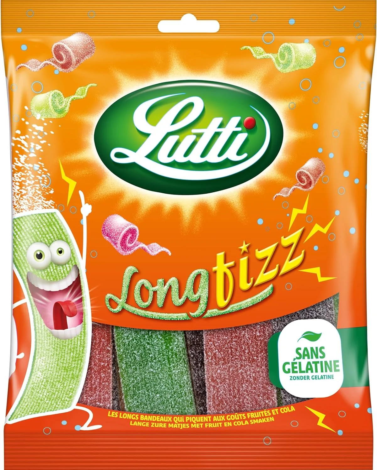 Sachet de bonbons acidulés long fizz