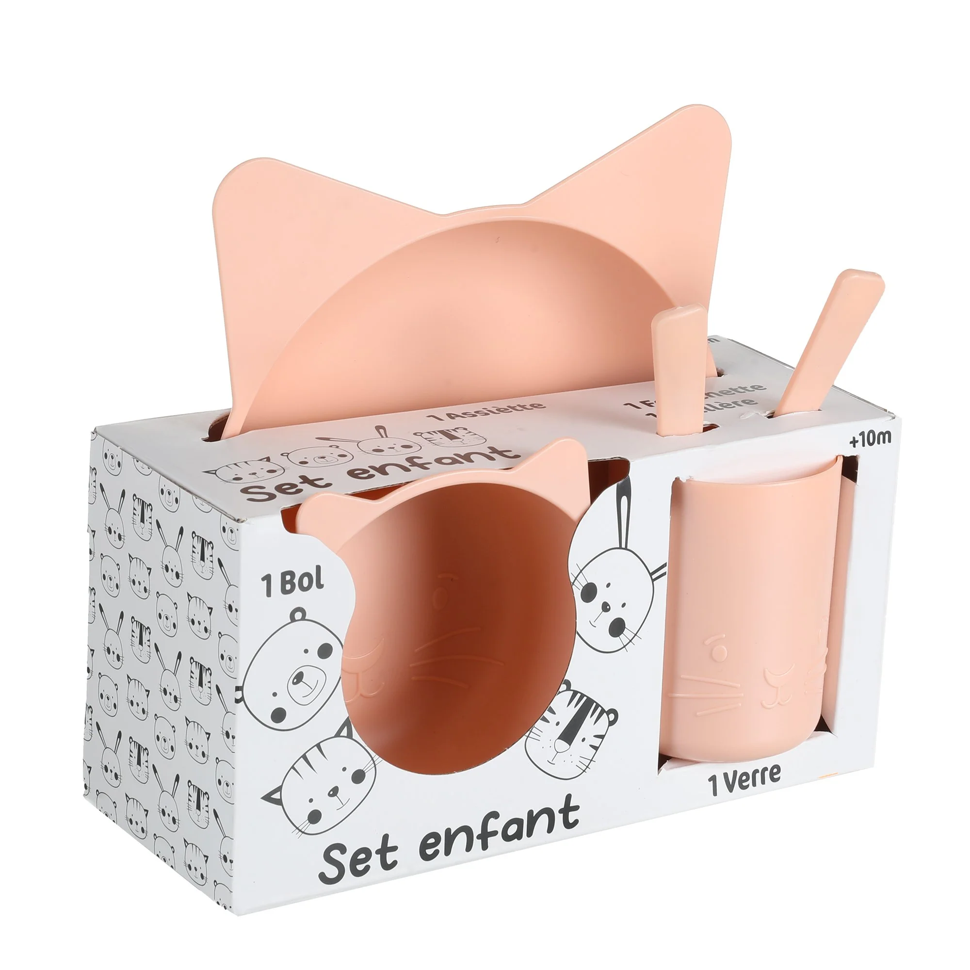 Set de repas pour enfant - Rose - Image 3
