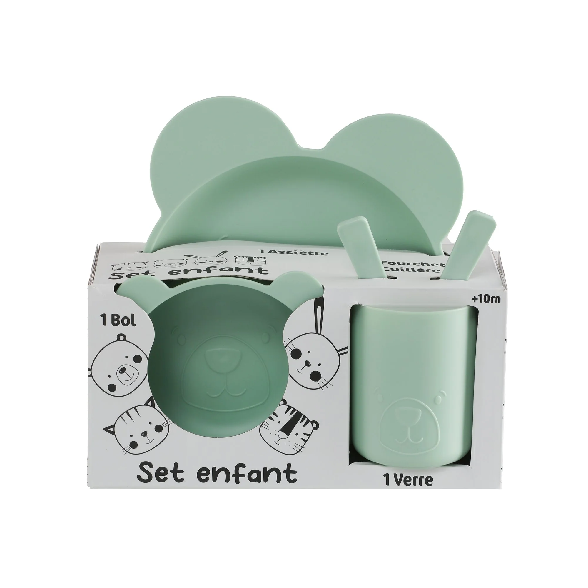 Set de repas pour enfant - Rose - Image 5