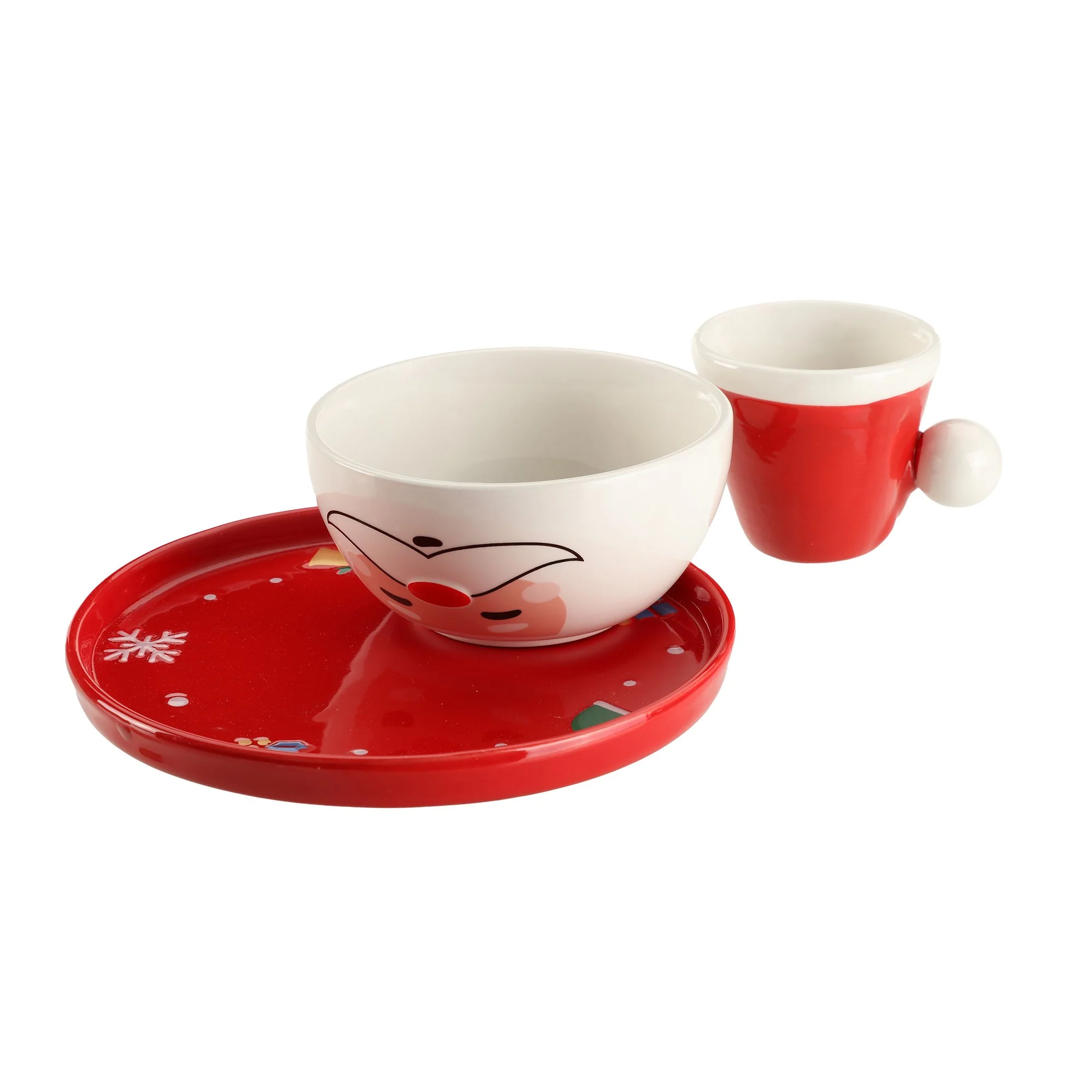 Set repas de Noël assiette + bol + tasse - Image 2