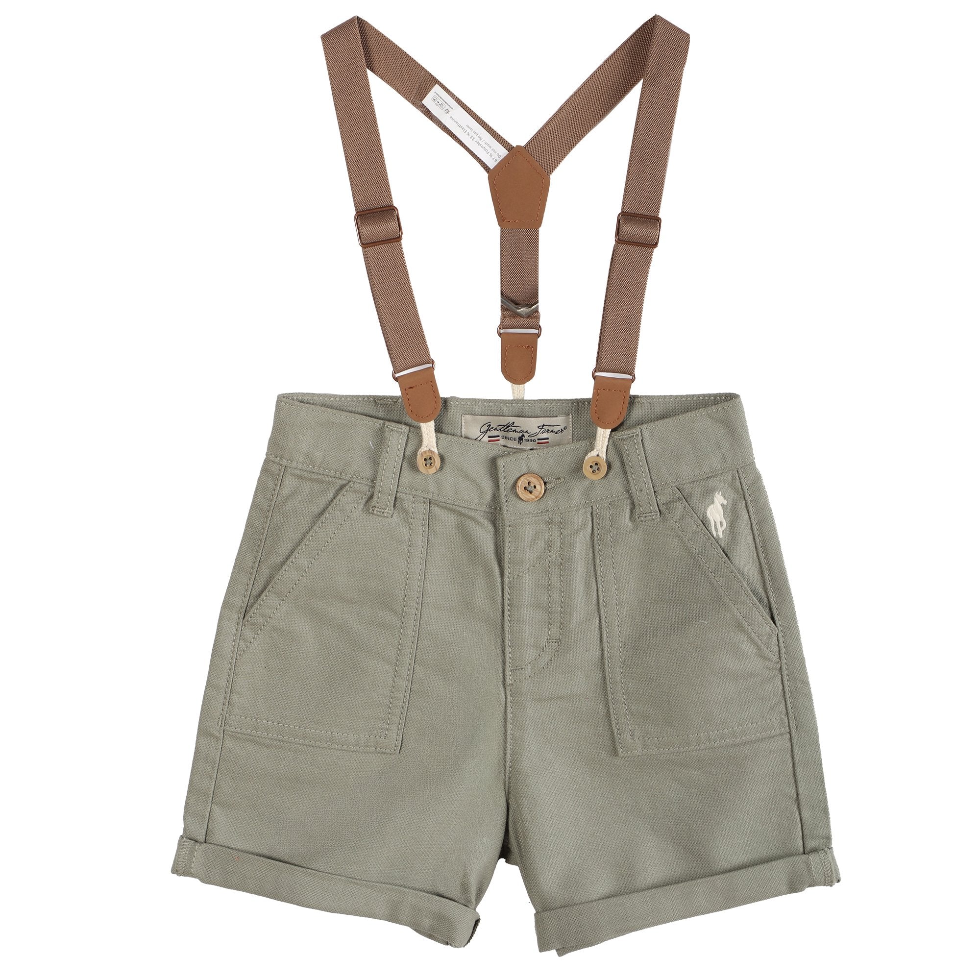 Short avec bretelles - Vert