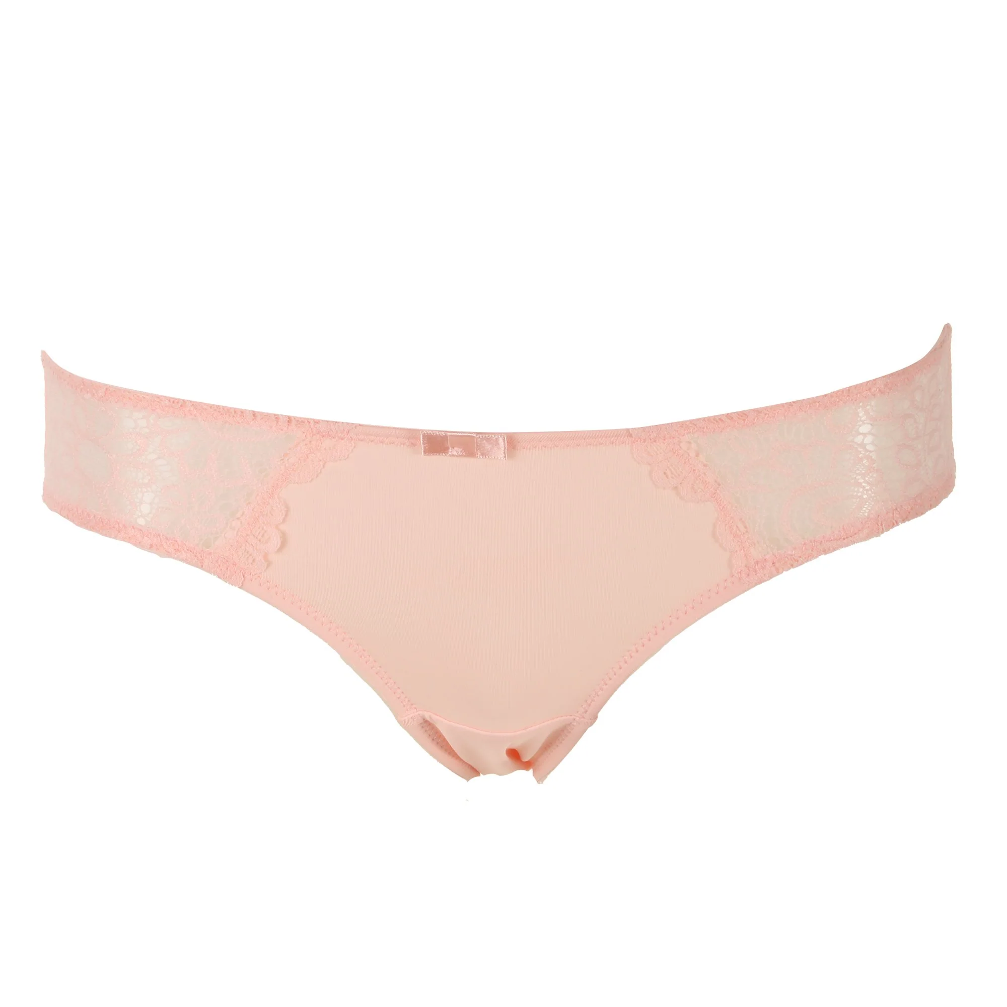 Slip en dentelle rose - Rose
