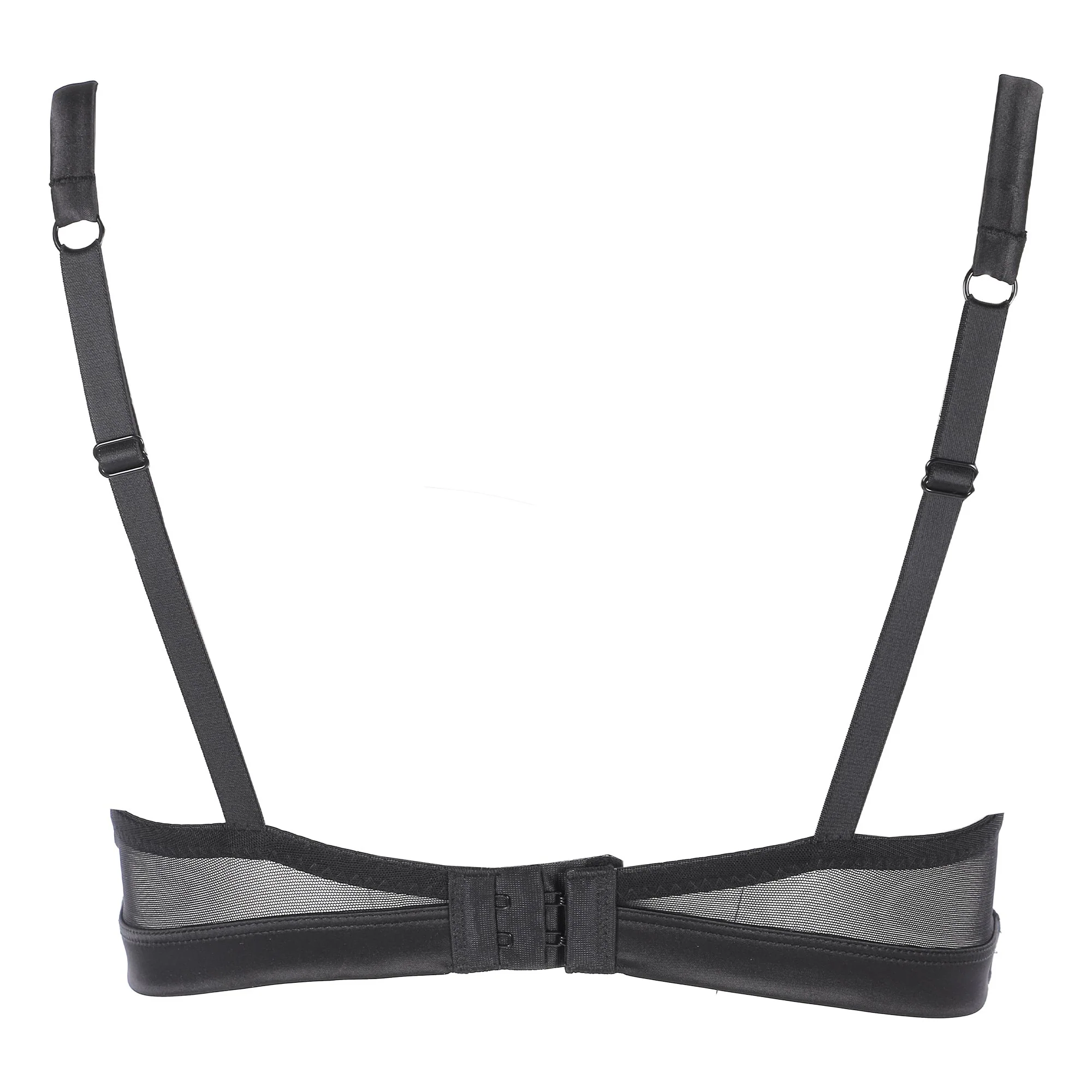 Soutien-gorge dentelle contrastée noir/nude  - Noir - Image 2