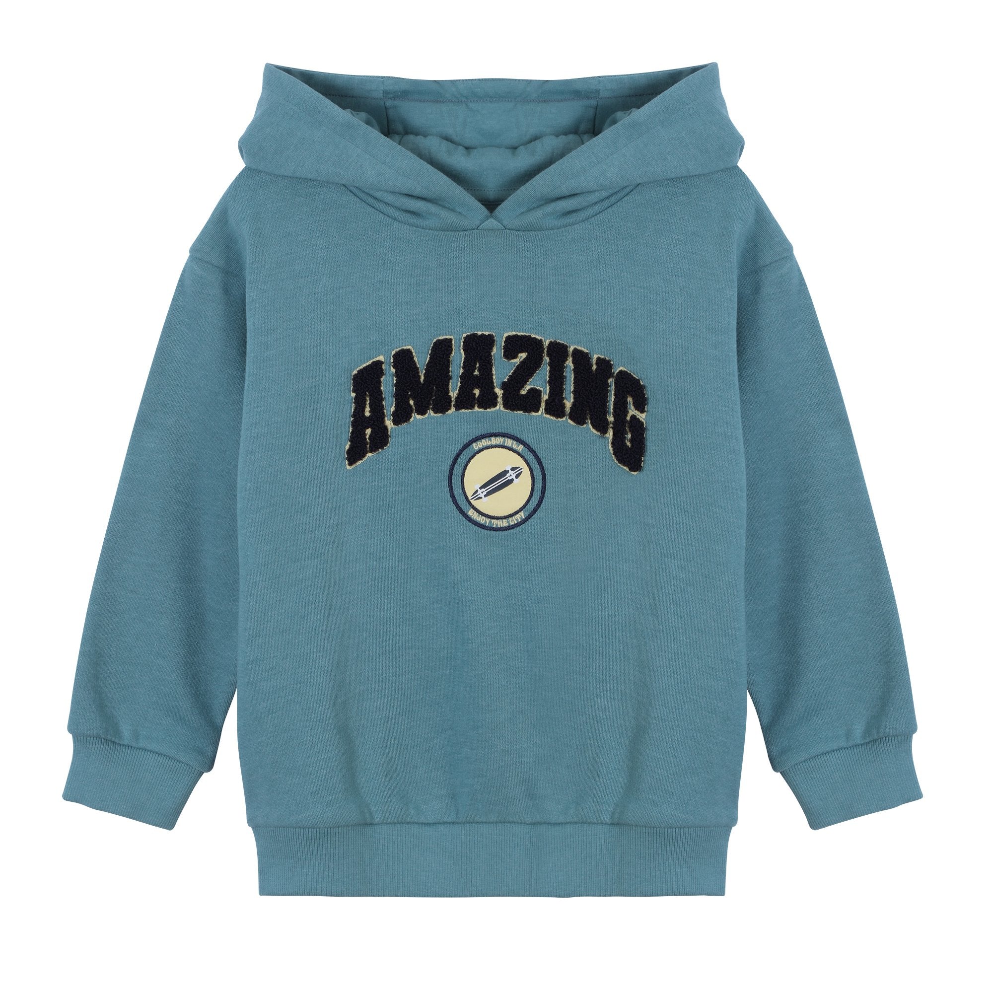 Sweat à capuche avec animation 3/10 ans - Bleu