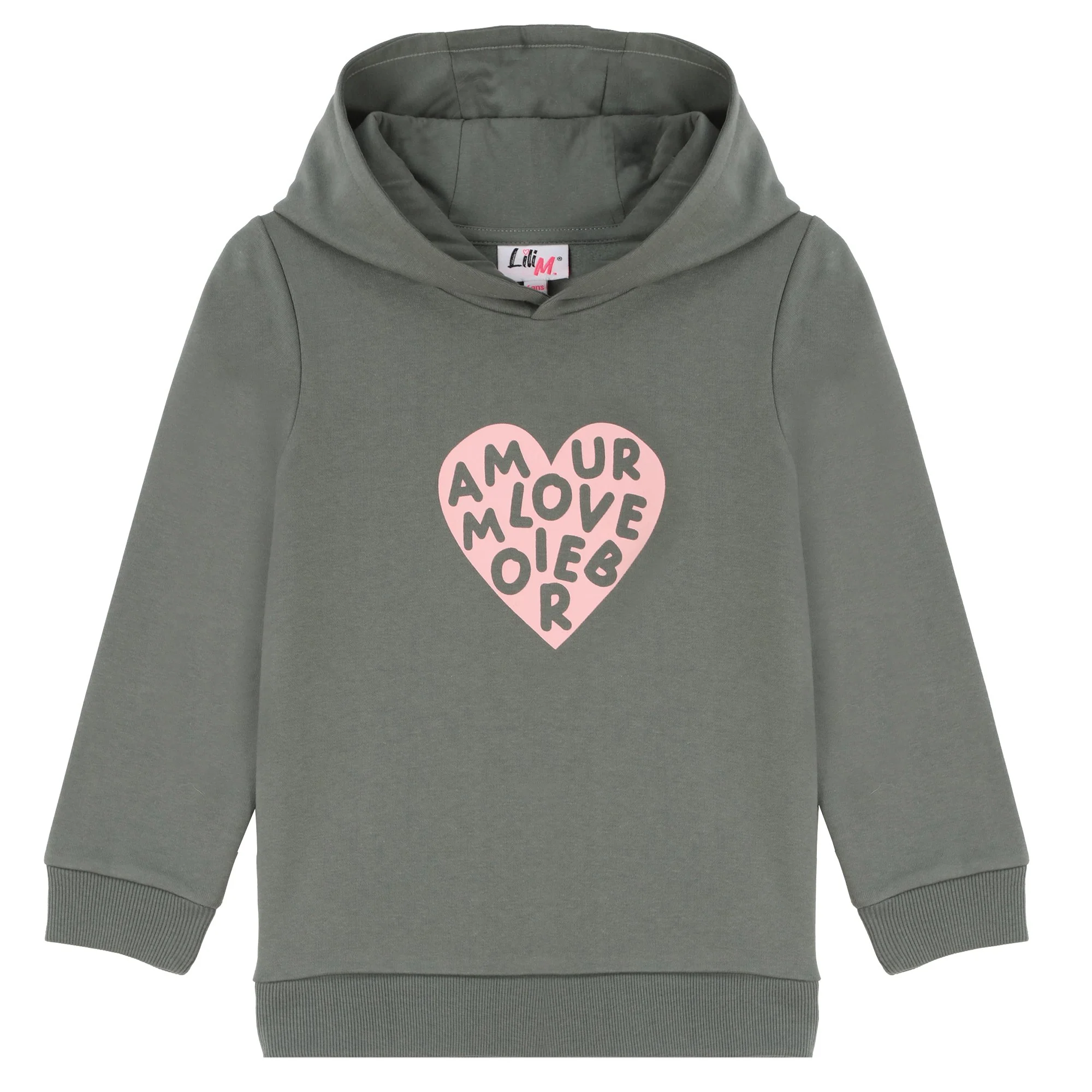 Sweat Ă capuche avec animation 3/12 ans - Kaki