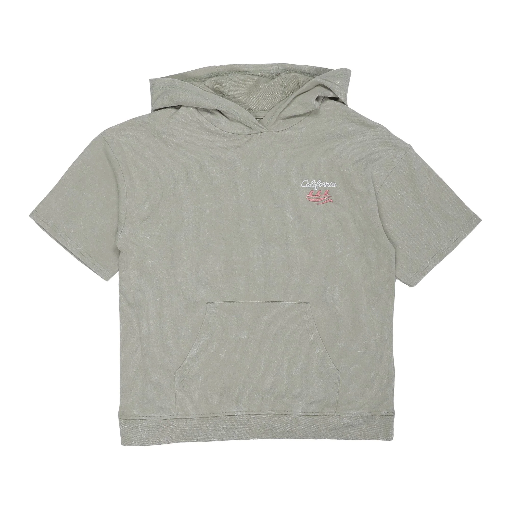 Sweat à capuche manches courtes 7/2 ans - Kaki