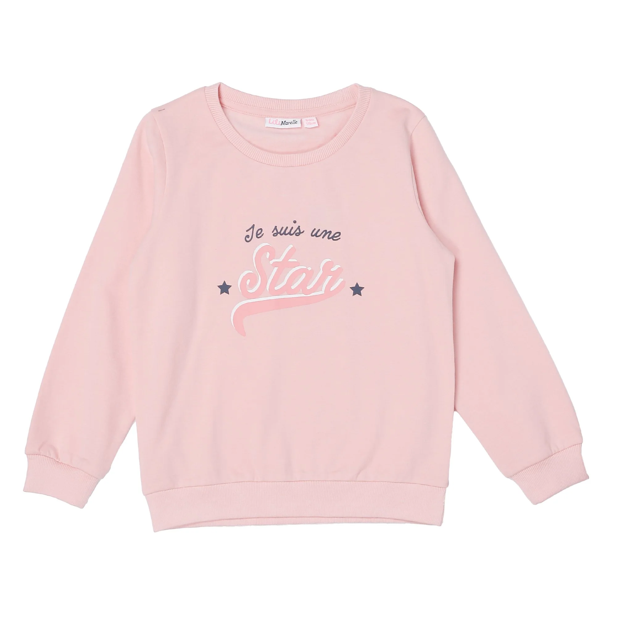 Sweat à col rond 8/12 ans - Rose