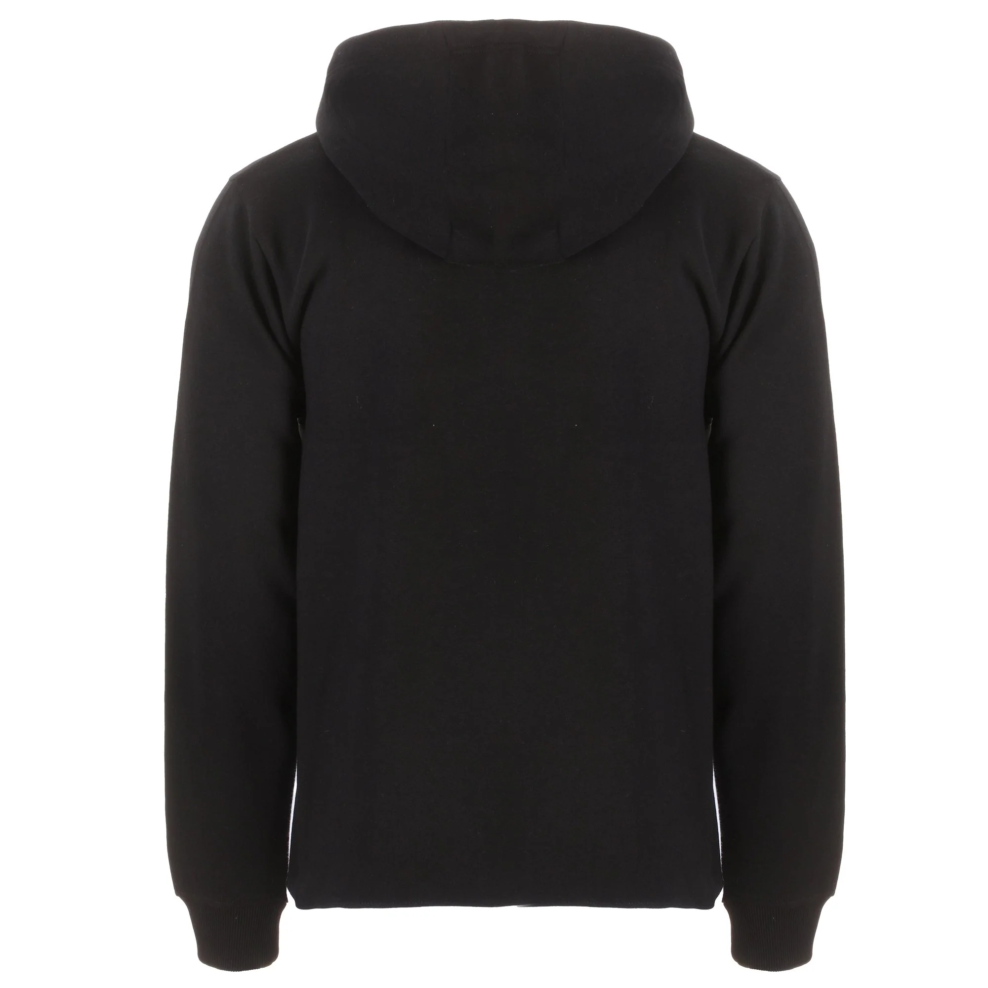 Sweat bicolore zippé à capuche - Noir - Image 2