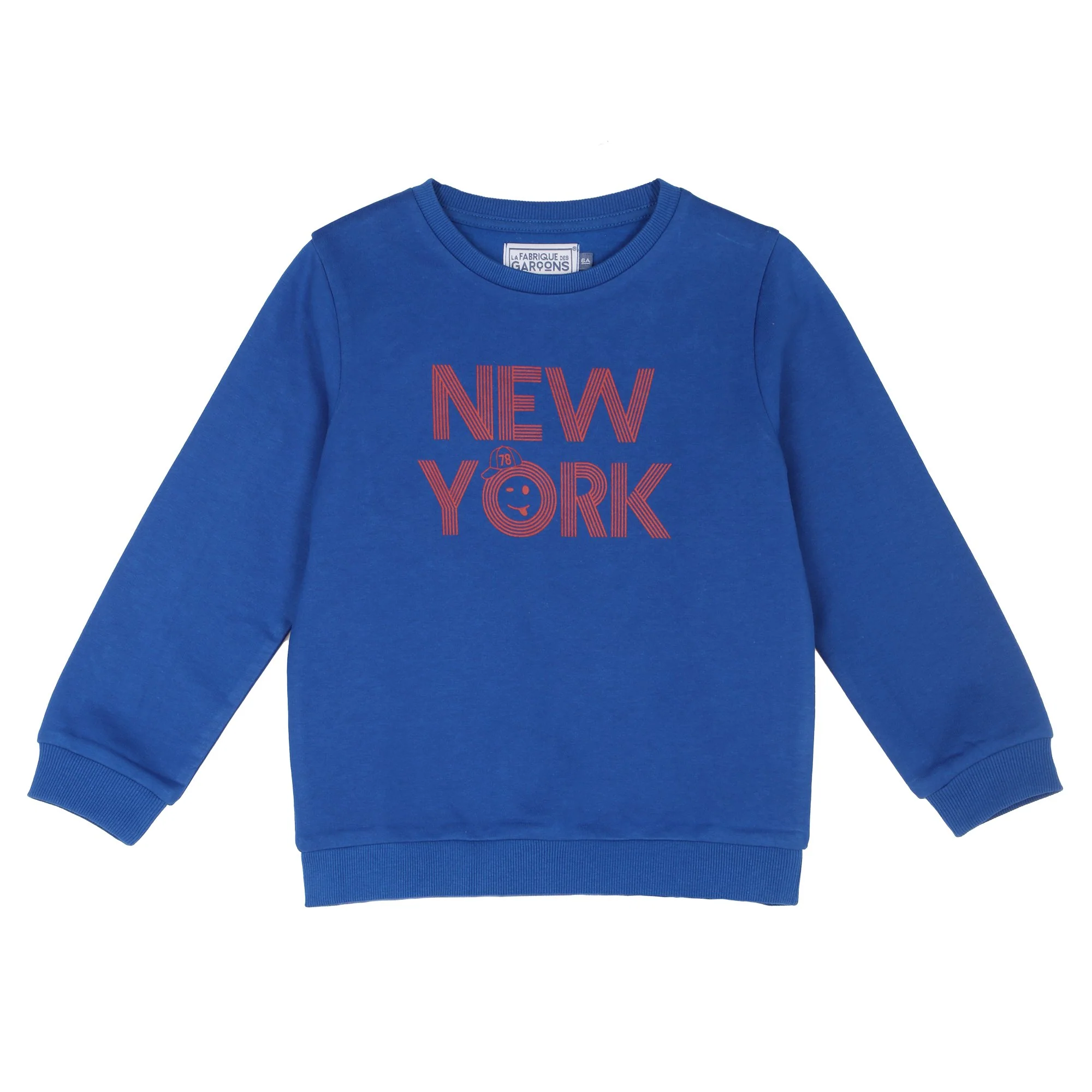 Sweat col rond  - Bleu