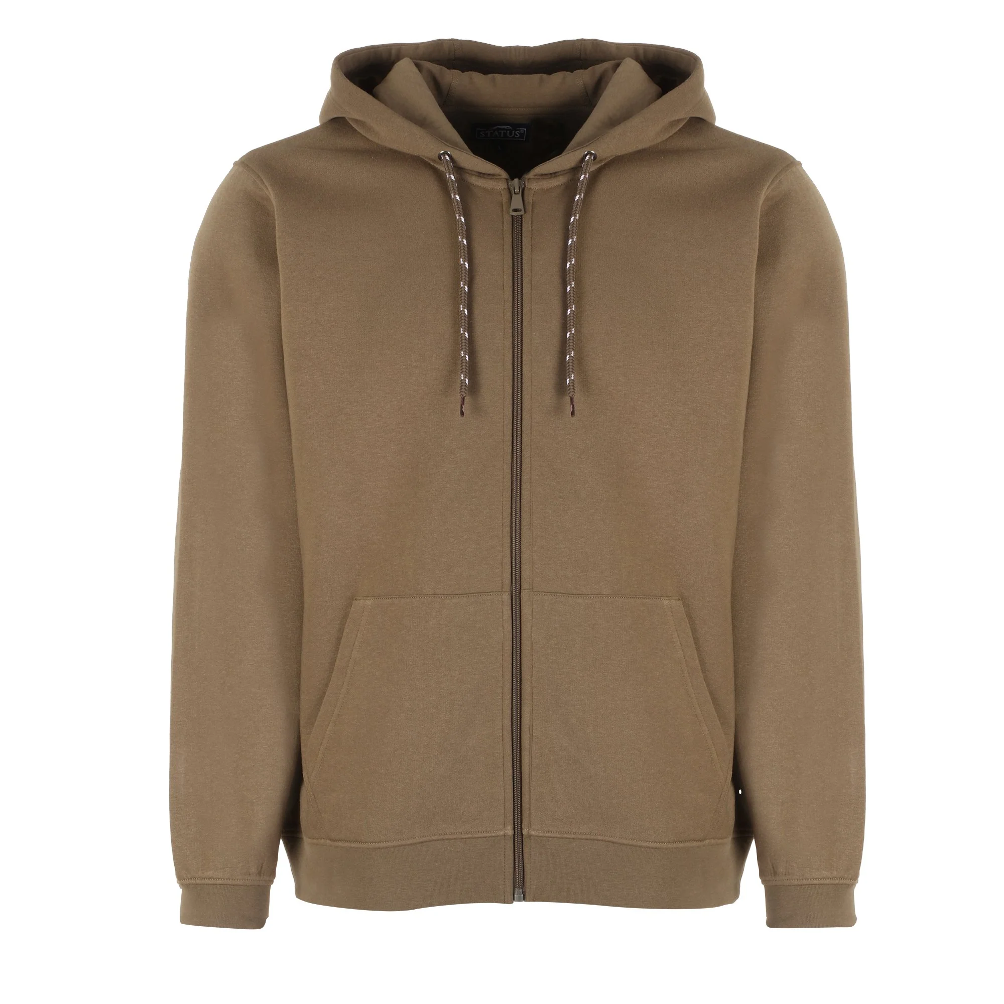 Sweat zippé à capuche  - Kaki