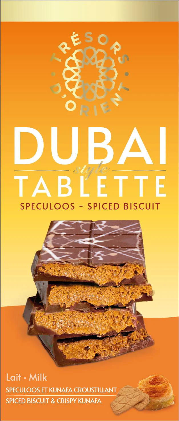 Tablette de chocolat de Dubaï spéculoos et kunafa