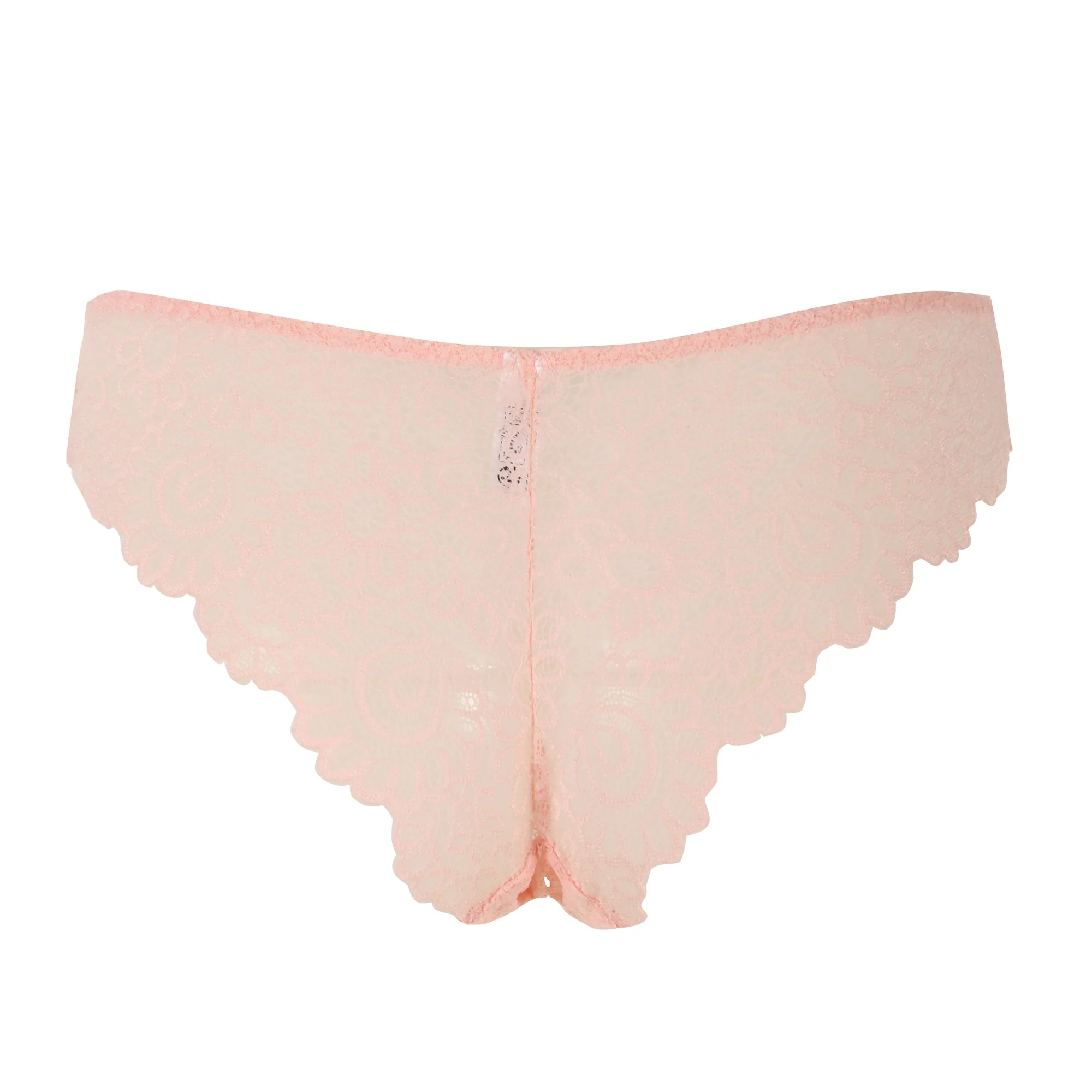 Tanga en dentelle rose - Rose - Image 2
