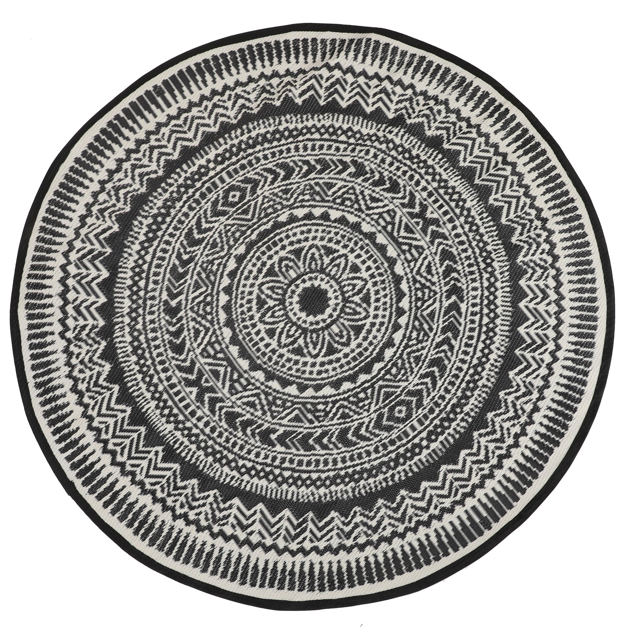 Tapis rond à motifs