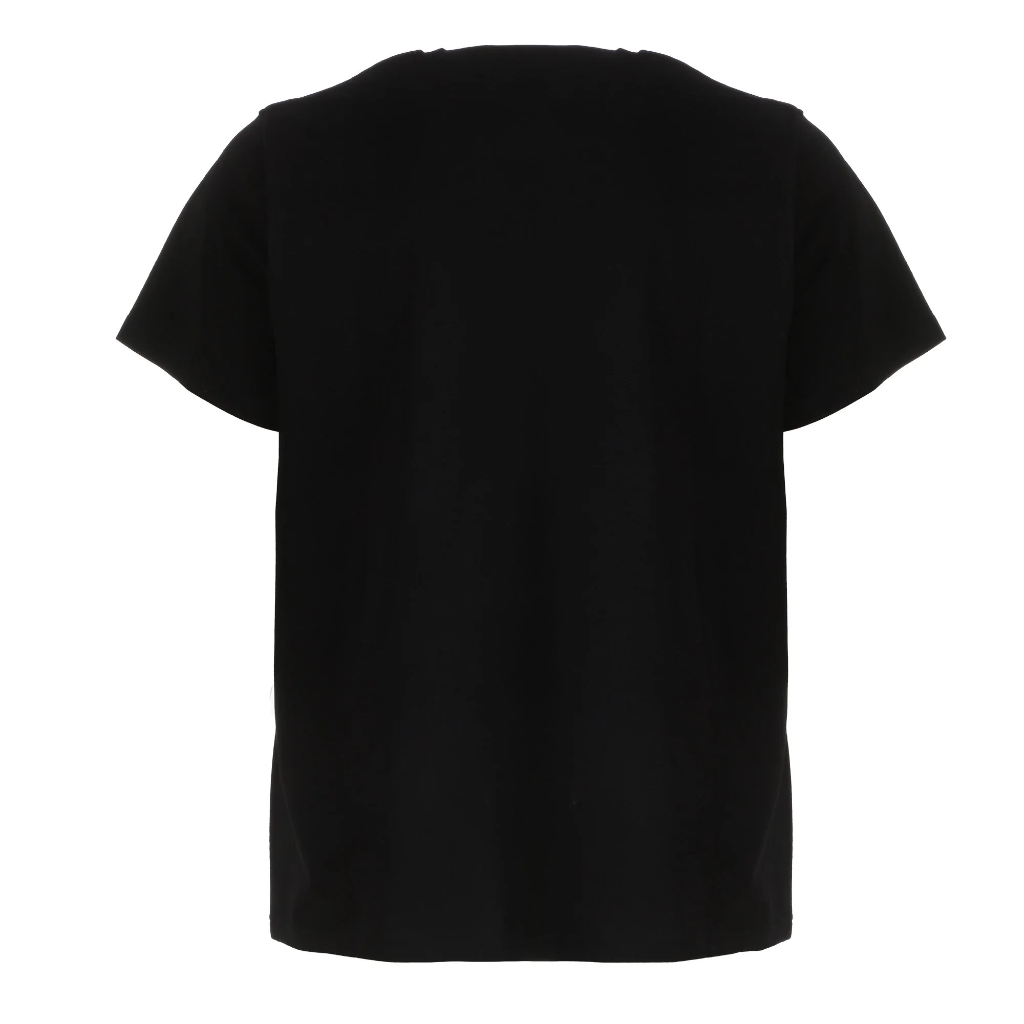 Tee-shirt col rond noir - Noir - Image 2