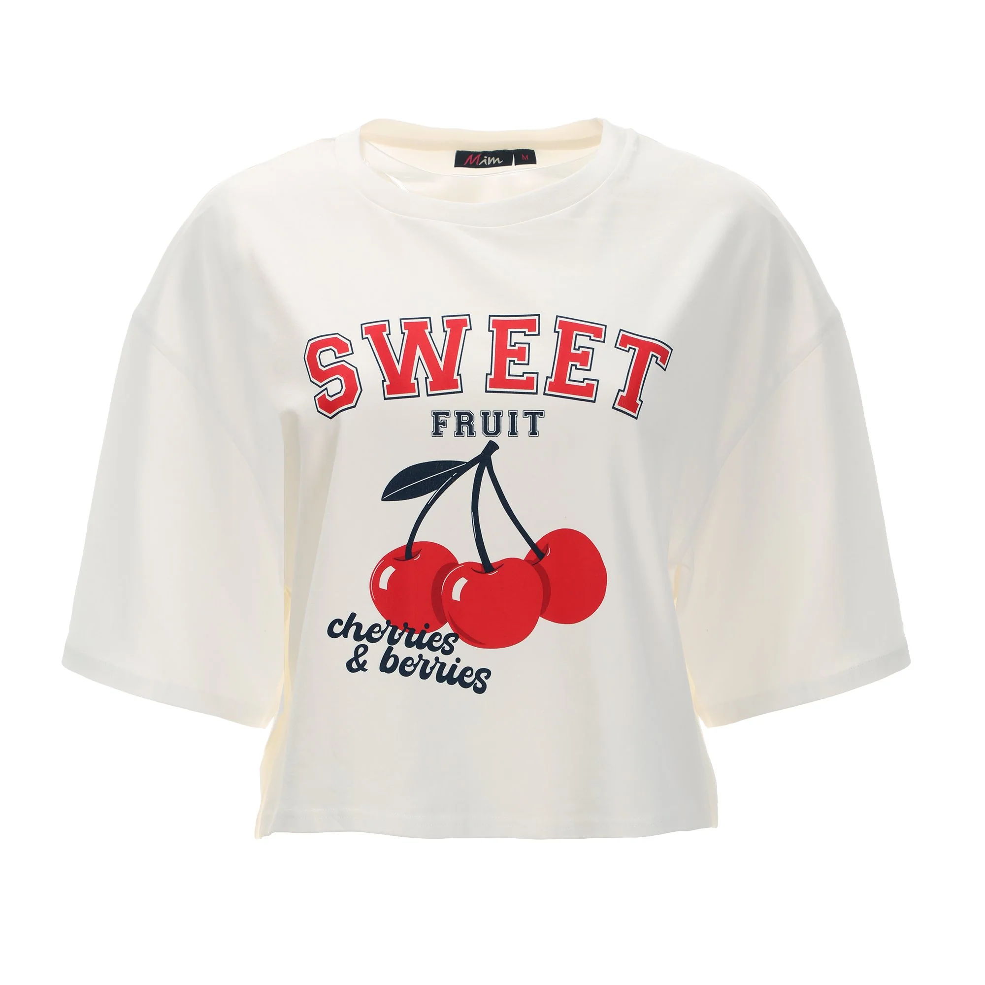 Tee shirt crop top - Beige