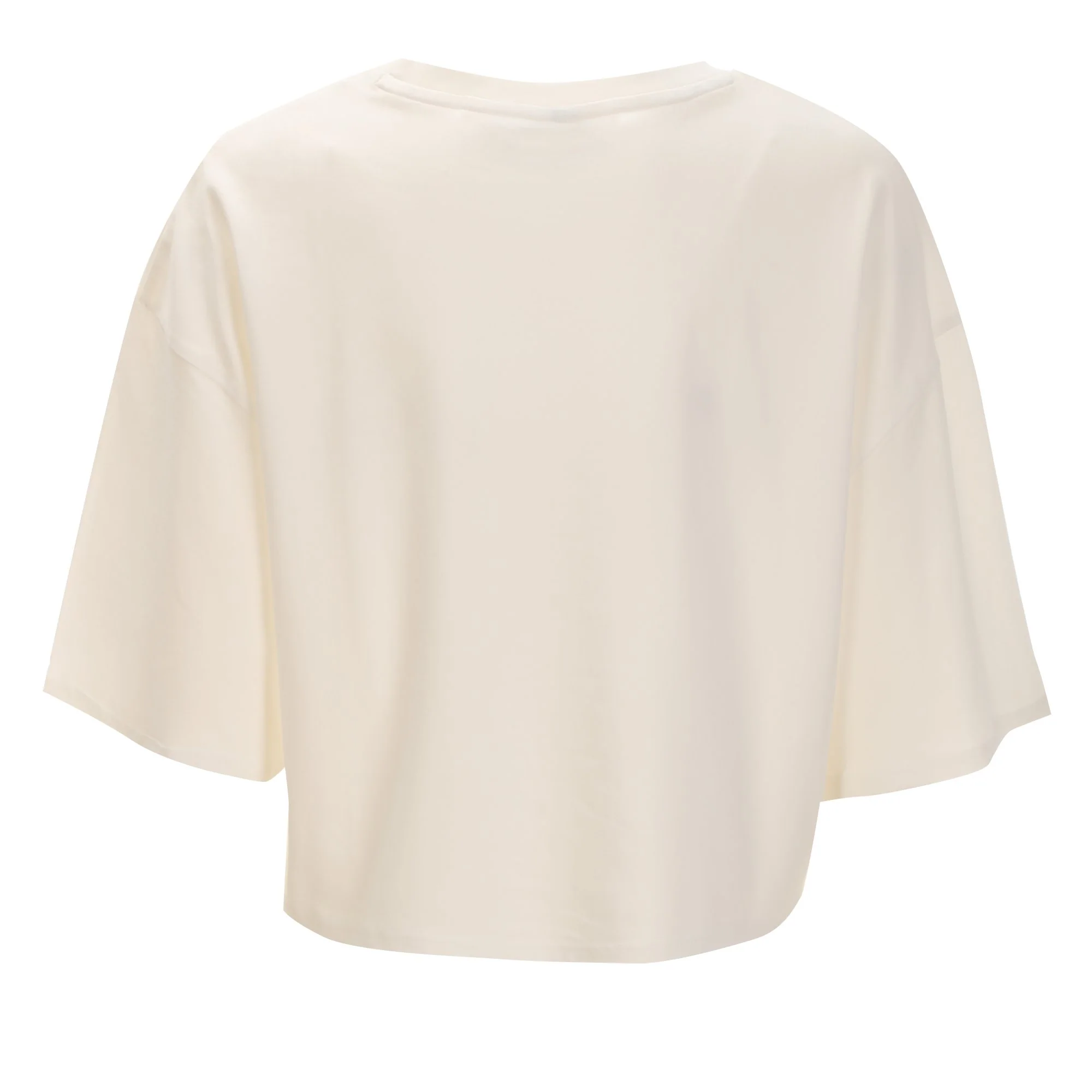 Tee shirt crop top - Beige - Image 2