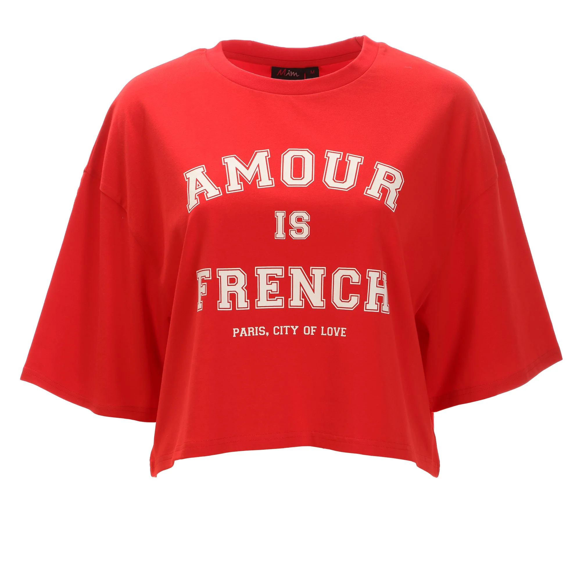 Tee shirt crop top - Rouge