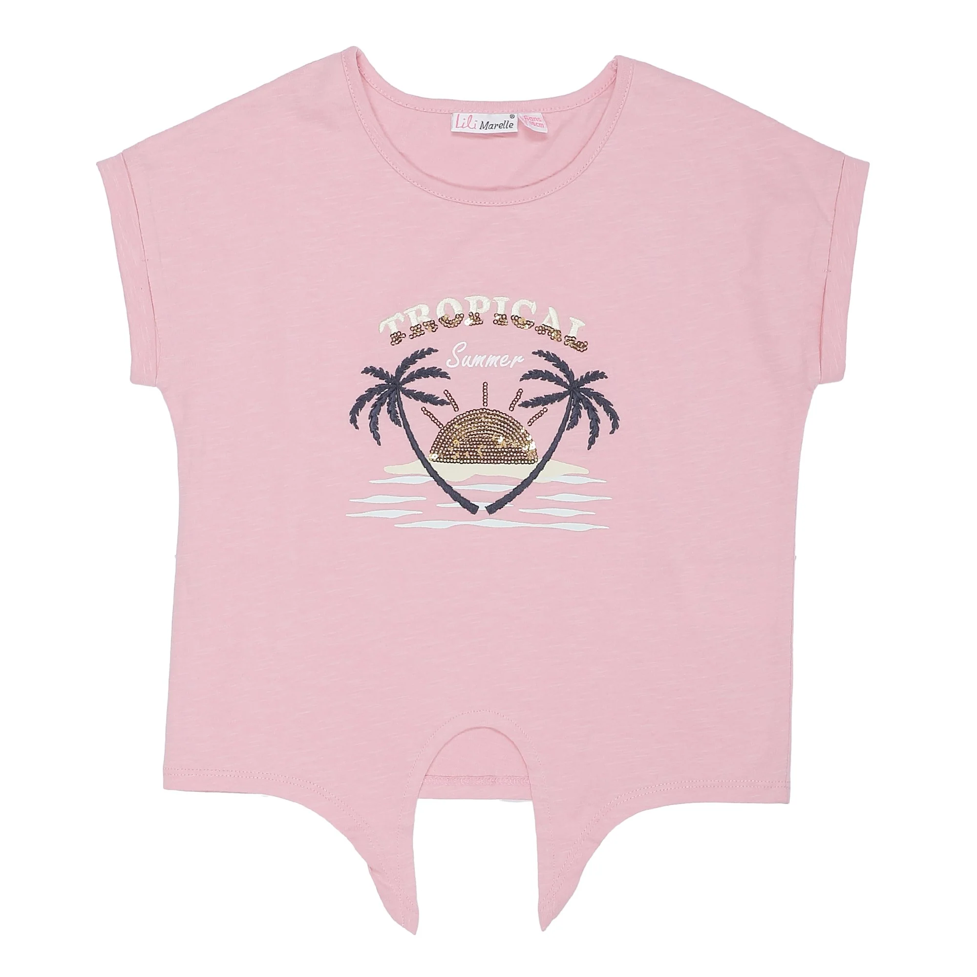 Tee-shirt manches courtes avec nĆud 3/6 ans - Rose