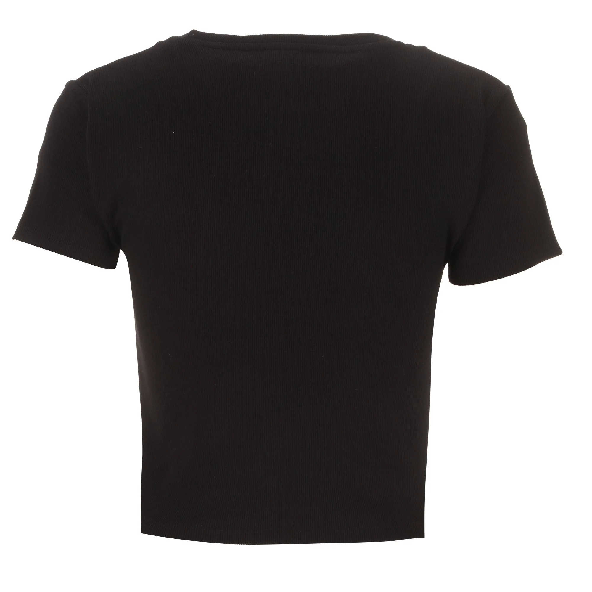 Tee-shirt manches courtes crop  - Noir - Image 2