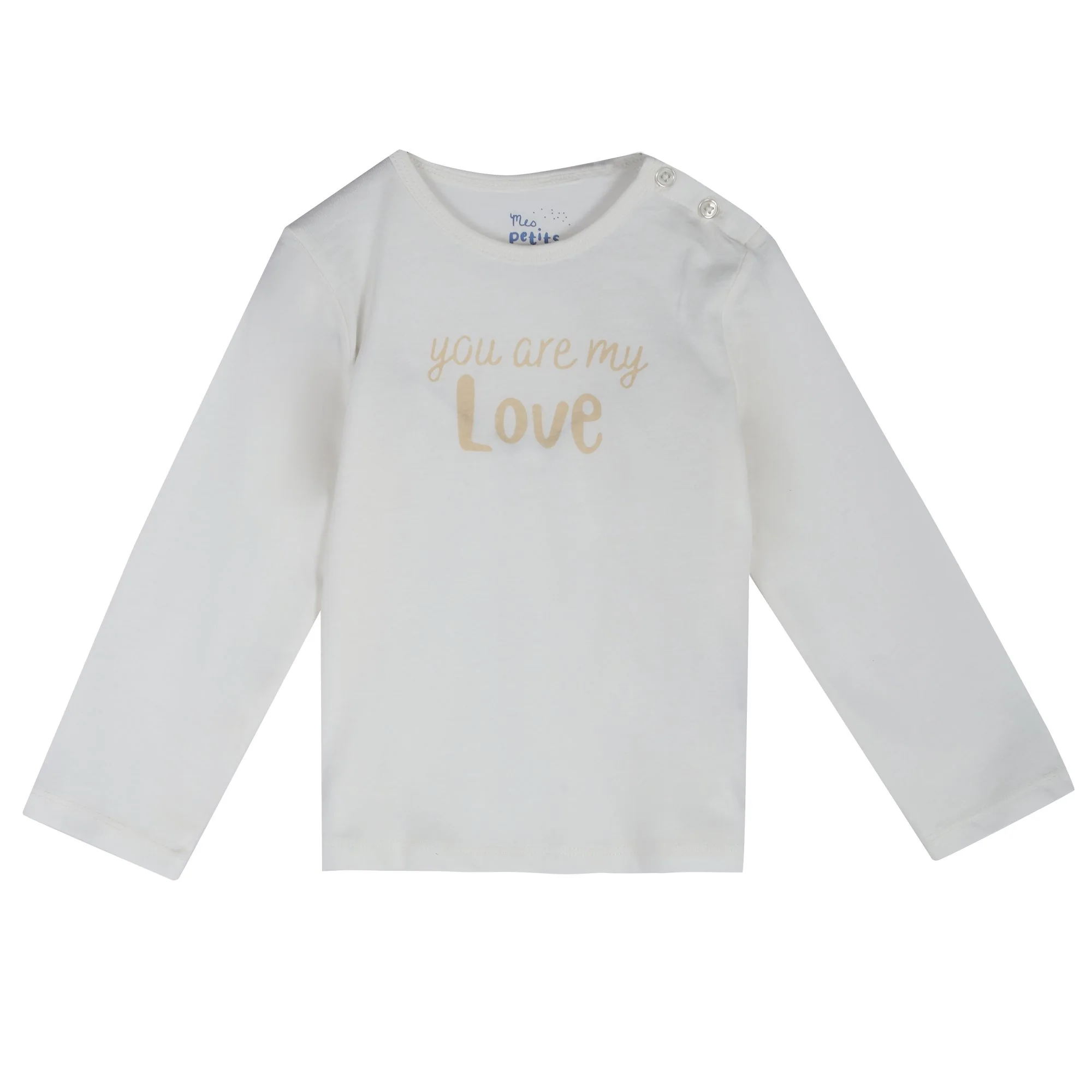Tee-shirt manches longues 3/36 mois - Blanc