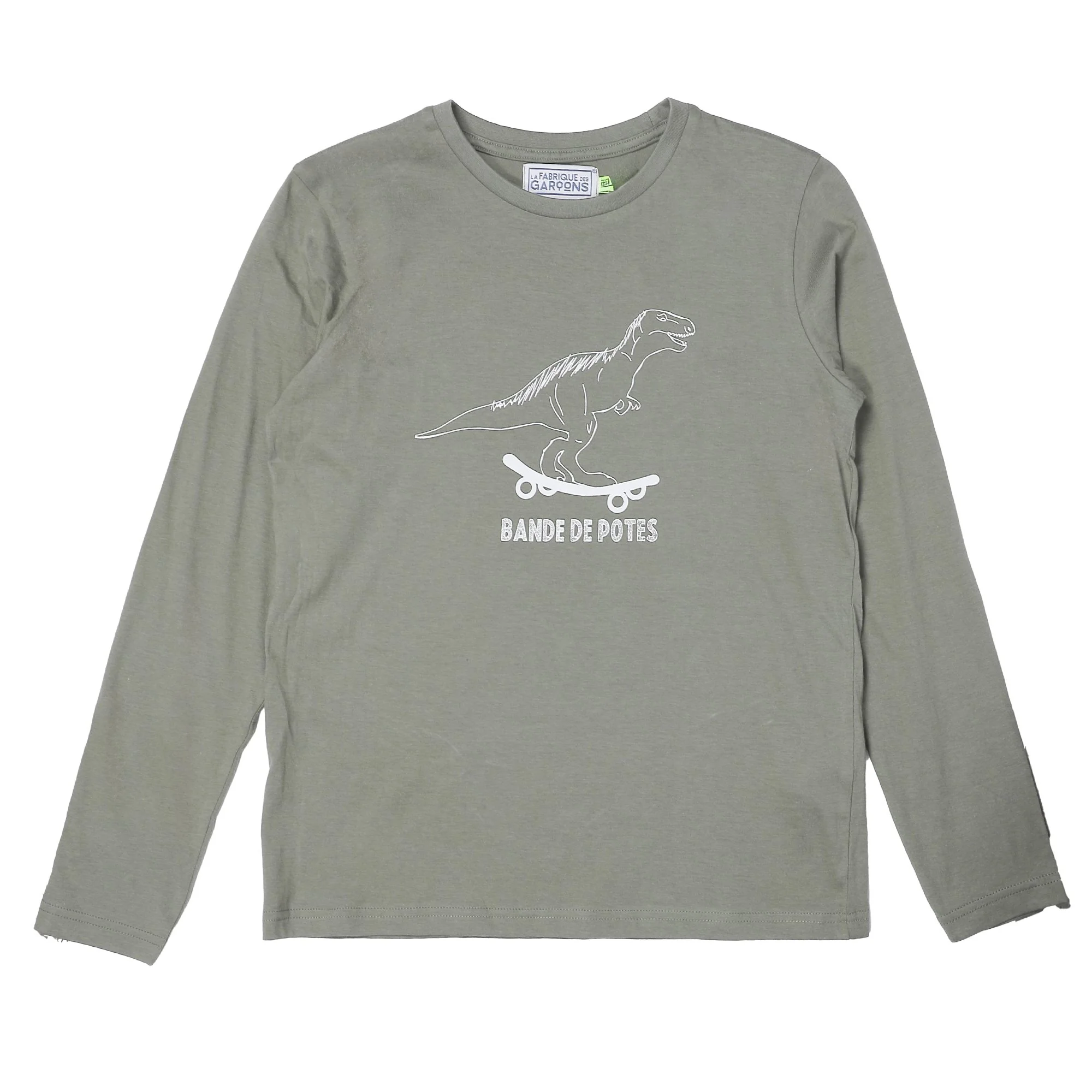 Tee-shirt manches longues avec animation 3/12 ans - Kaki - Image 3