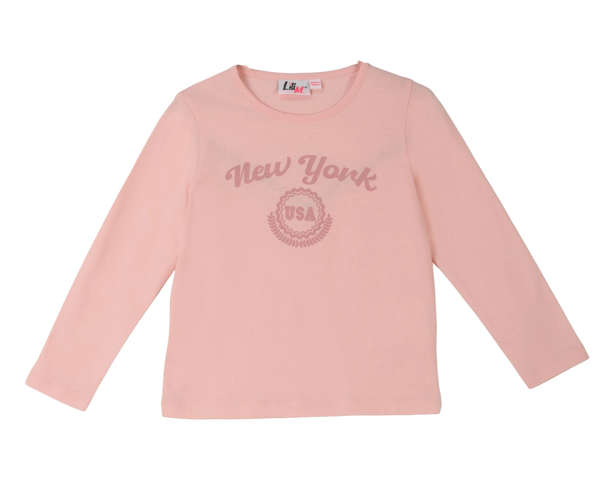 Tee-shirt manches longues avec animation 3/12 ans - Rose
