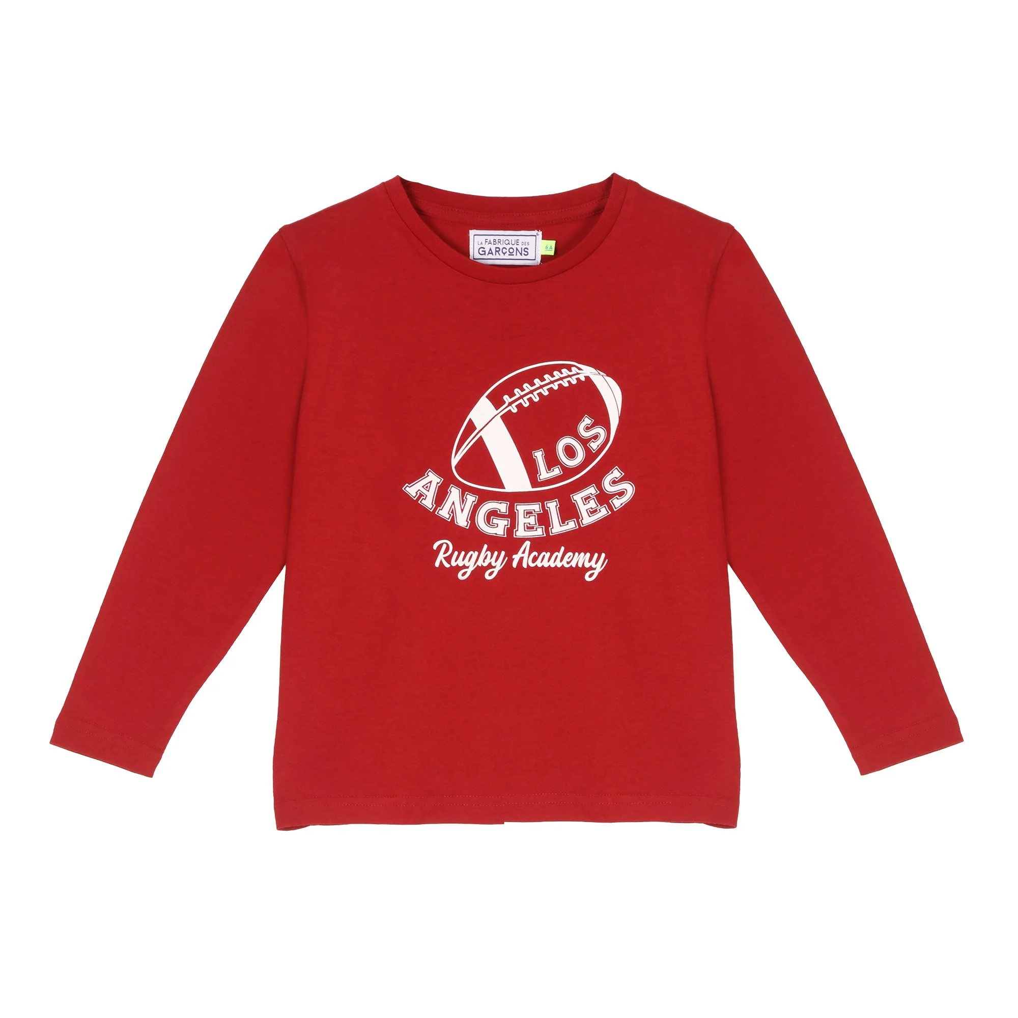 Tee-shirt manches longues avec animation 3/12 ans - Rouge