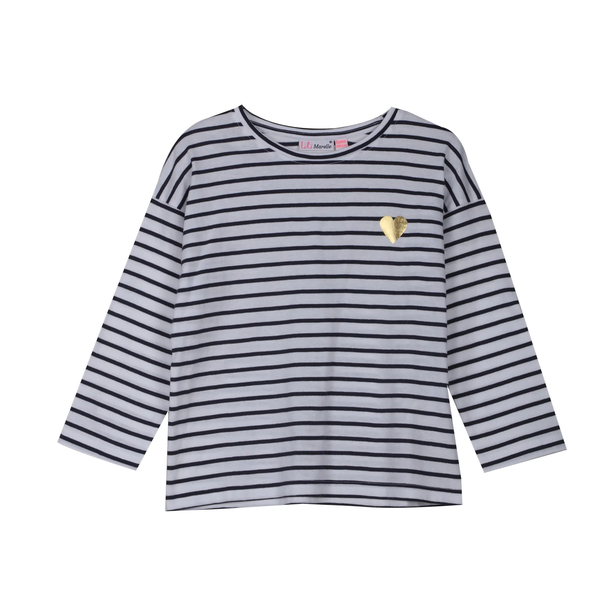 Tee-shirt manches longues marinière 3/6ans - Bleu foncé - Image 3