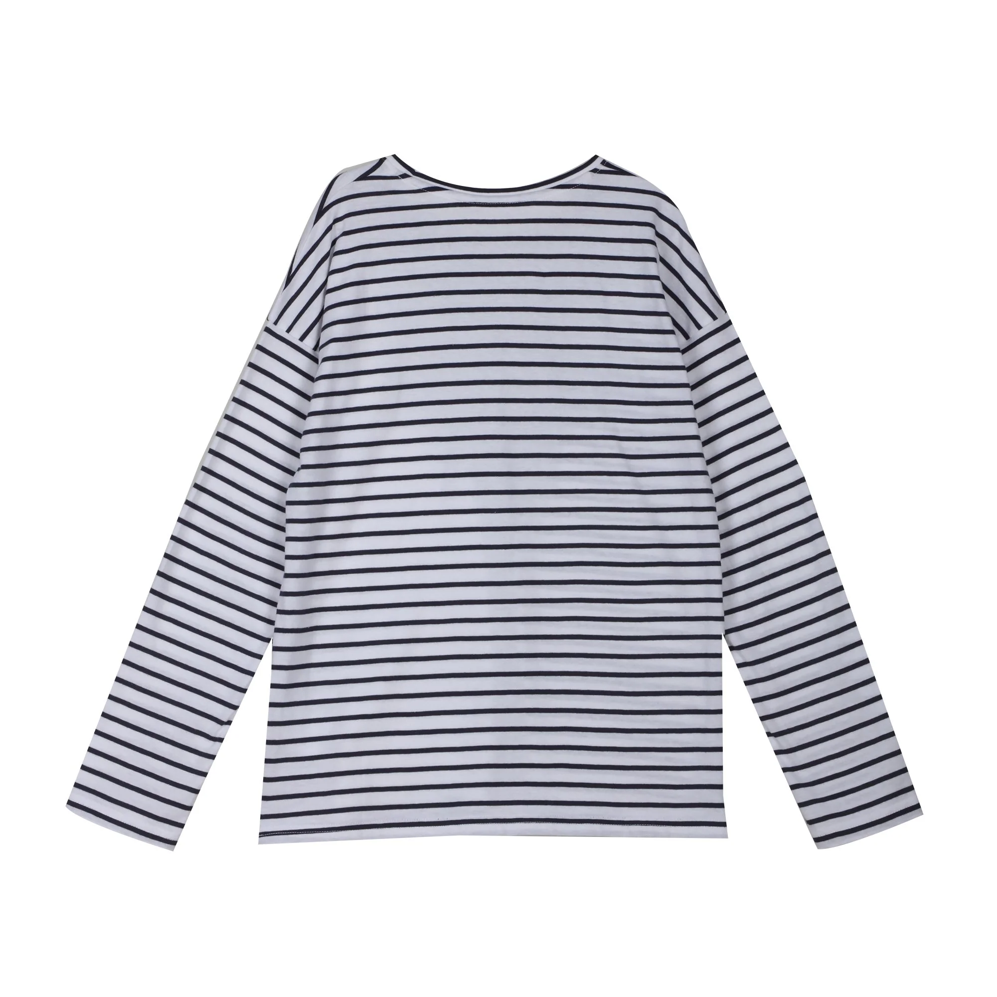 Tee-shirt manches longues marinière 8/12ans - Bleu foncé - Image 2