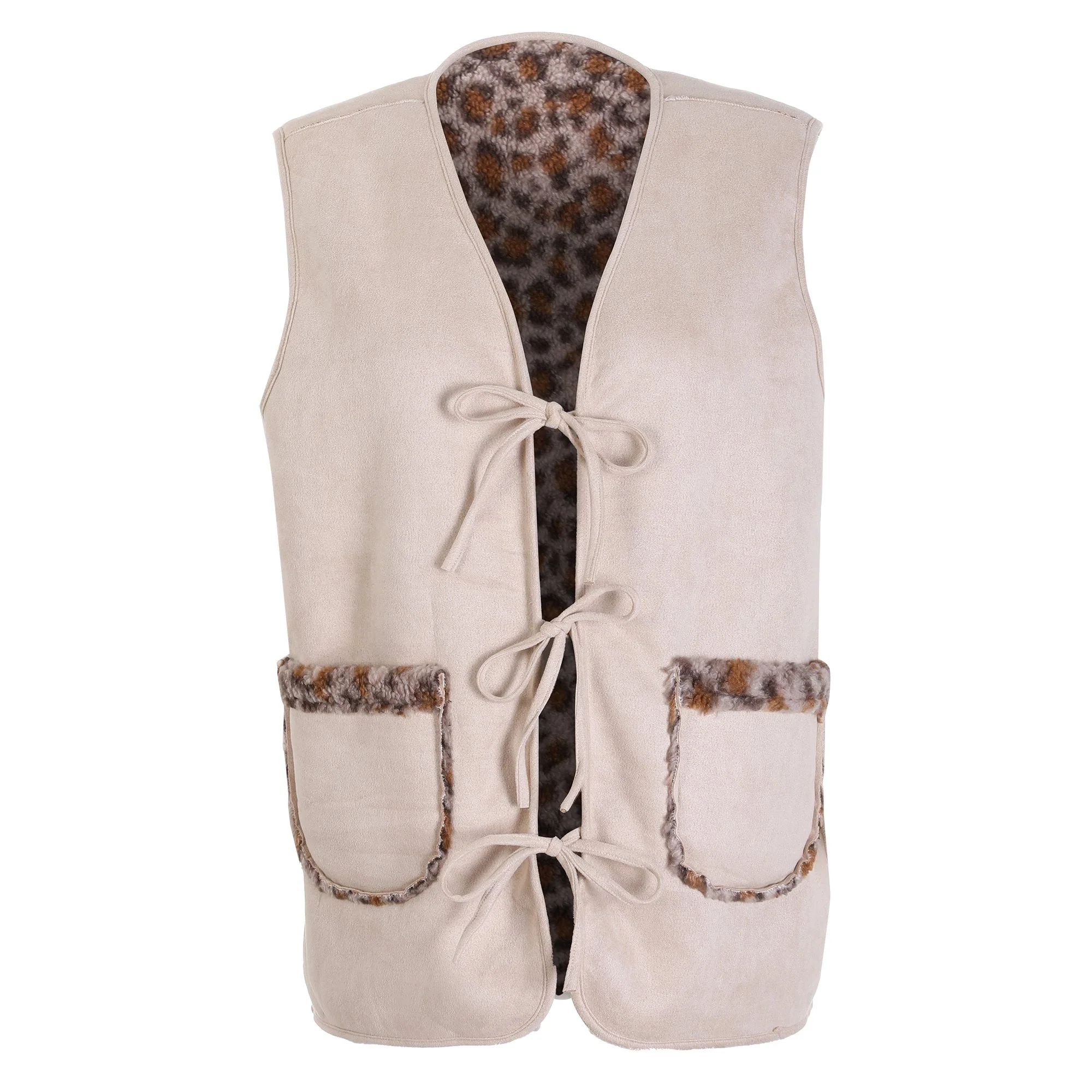 Veste sans manches réversible  - Beige - Image 3