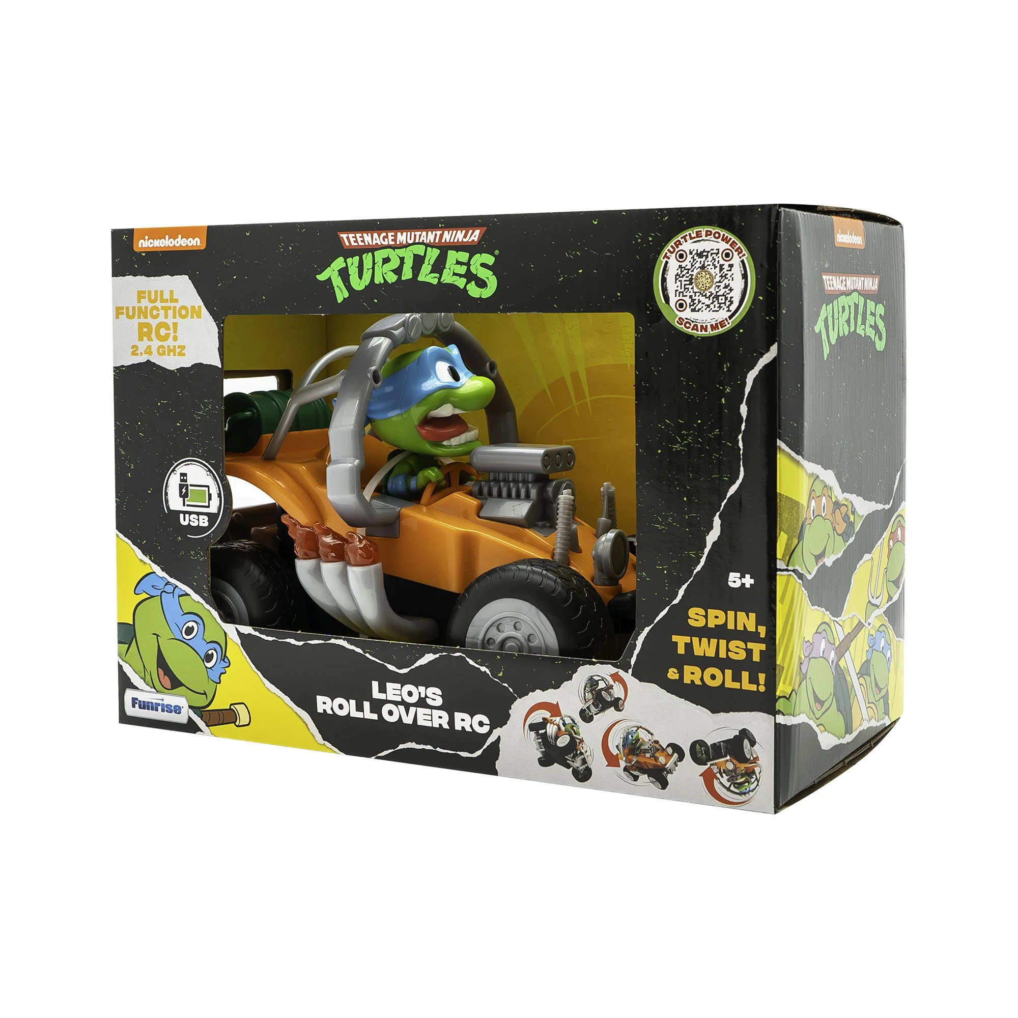 Voiture cascades radiocommandée de Léonardo Tortue Ninja